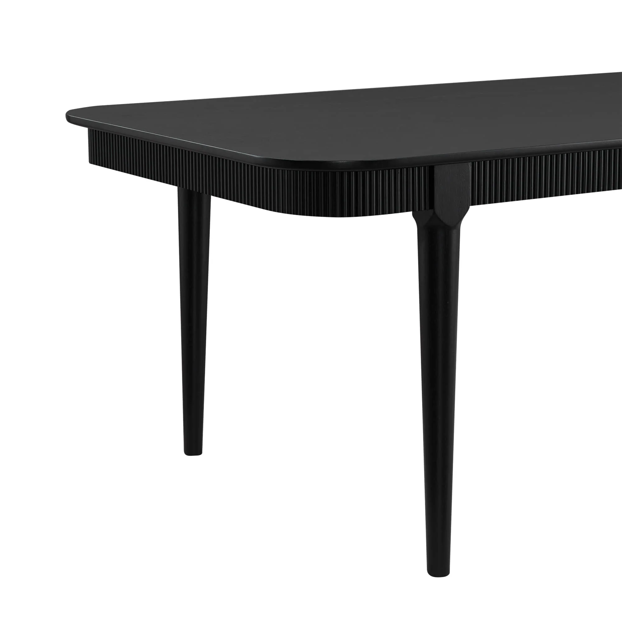 46.9" Nala Rectangular Fluted Wood Dining Table - Image 14