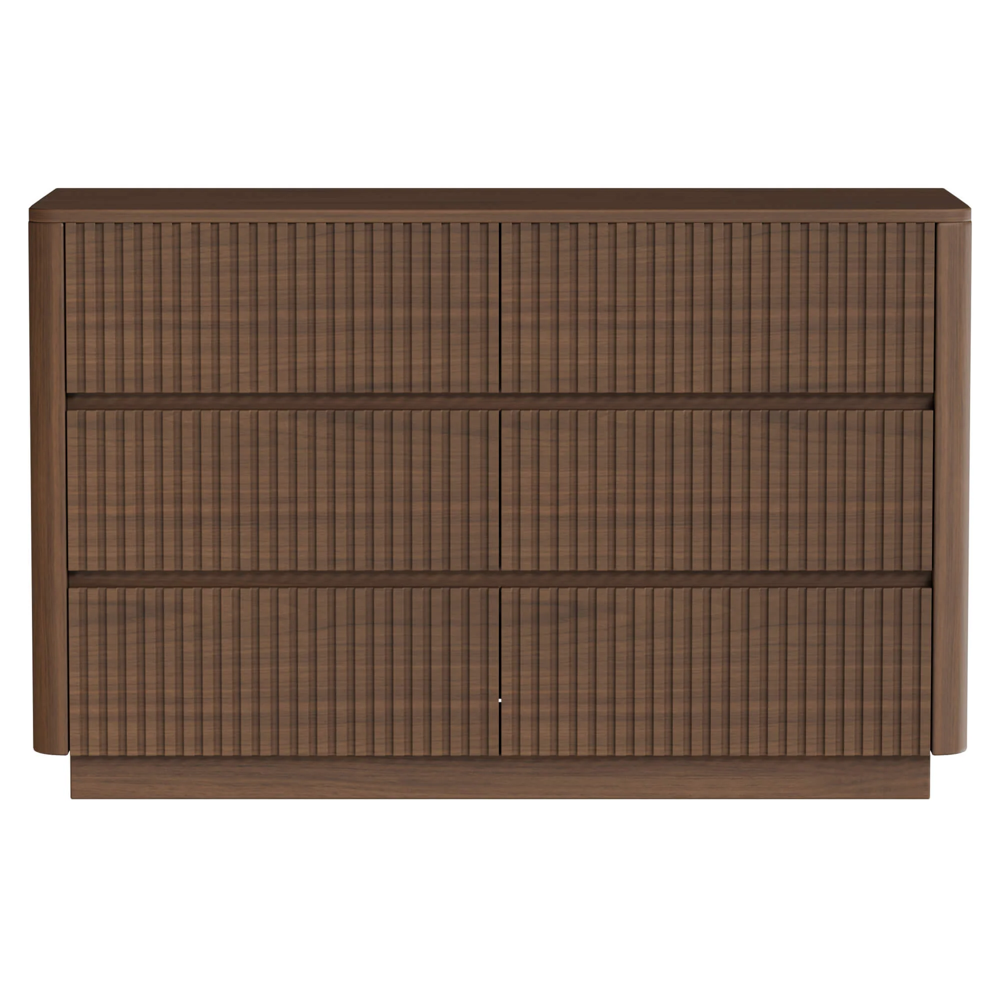 46" Coral 6-Drawer Fluted Double Dresser Sideboard - Image 9