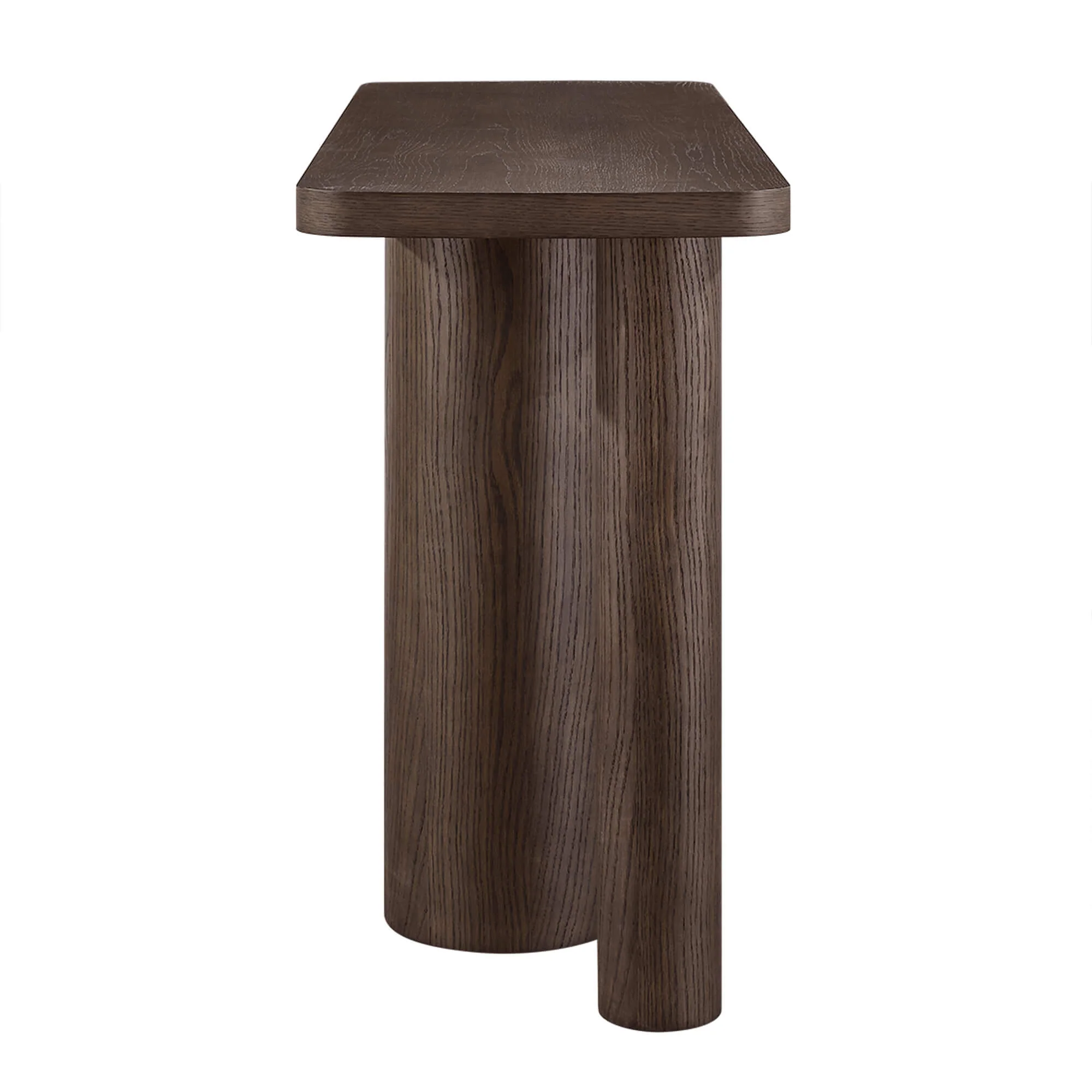 55" Eason Mid-century Oak Wood Console Table - Image 7