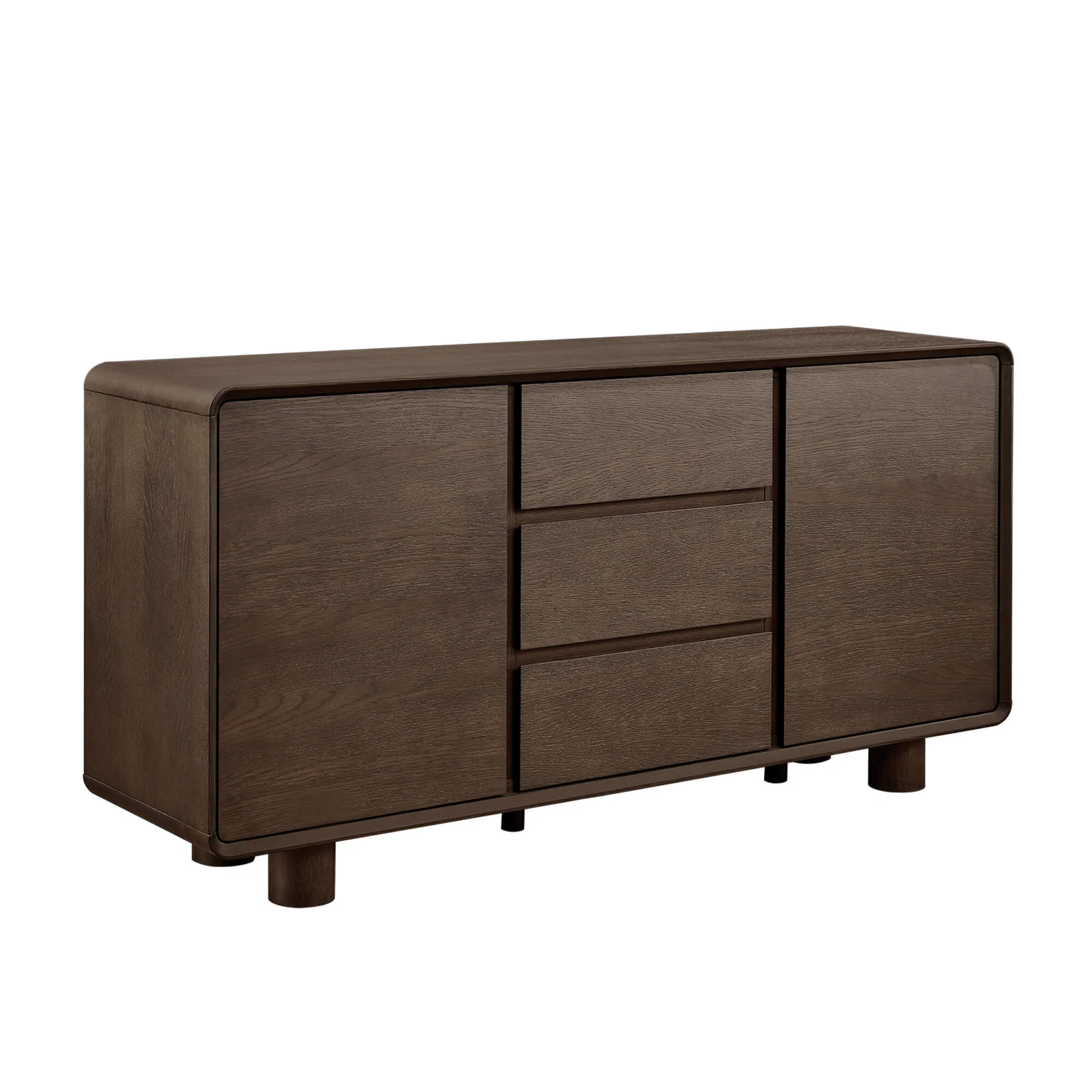 63" Eason Vintage White Oak Coffee Sideboard Buffet - Image 10