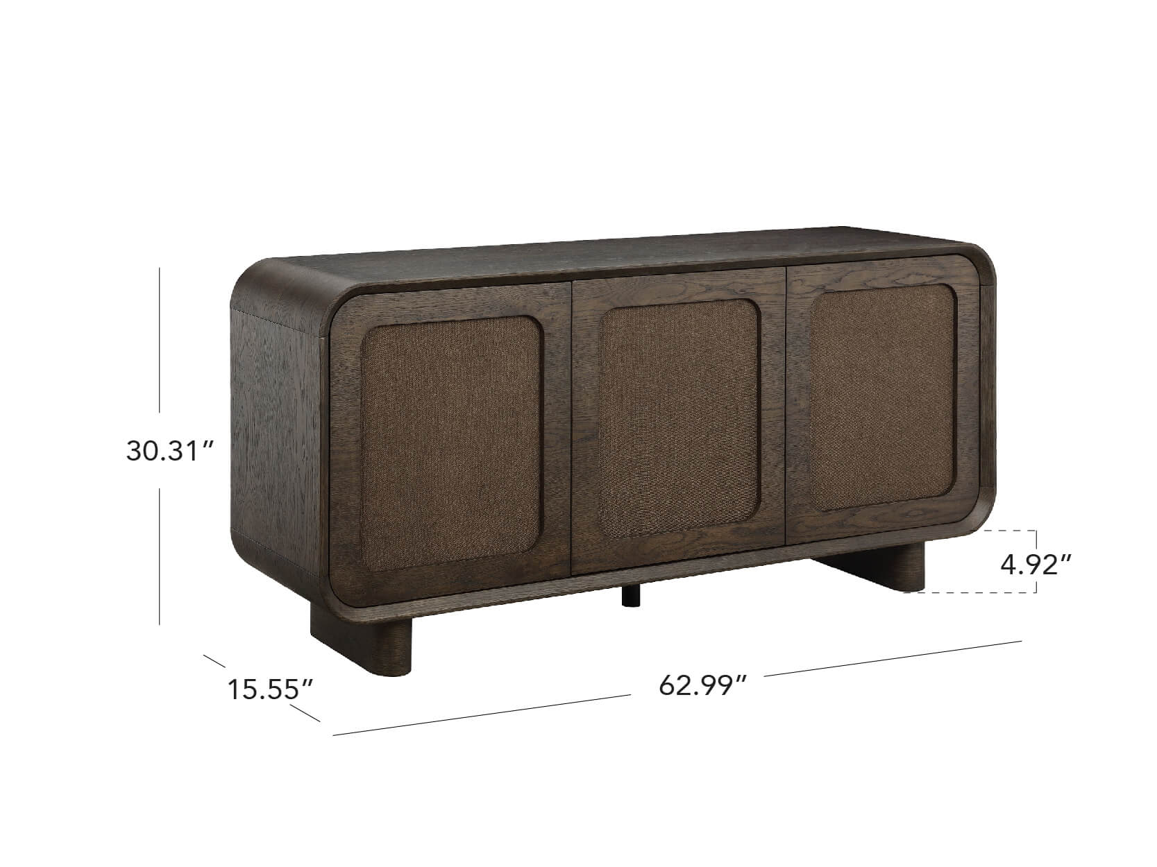 63" Hazel Vintage Curved Edge Sideboard - Image 17