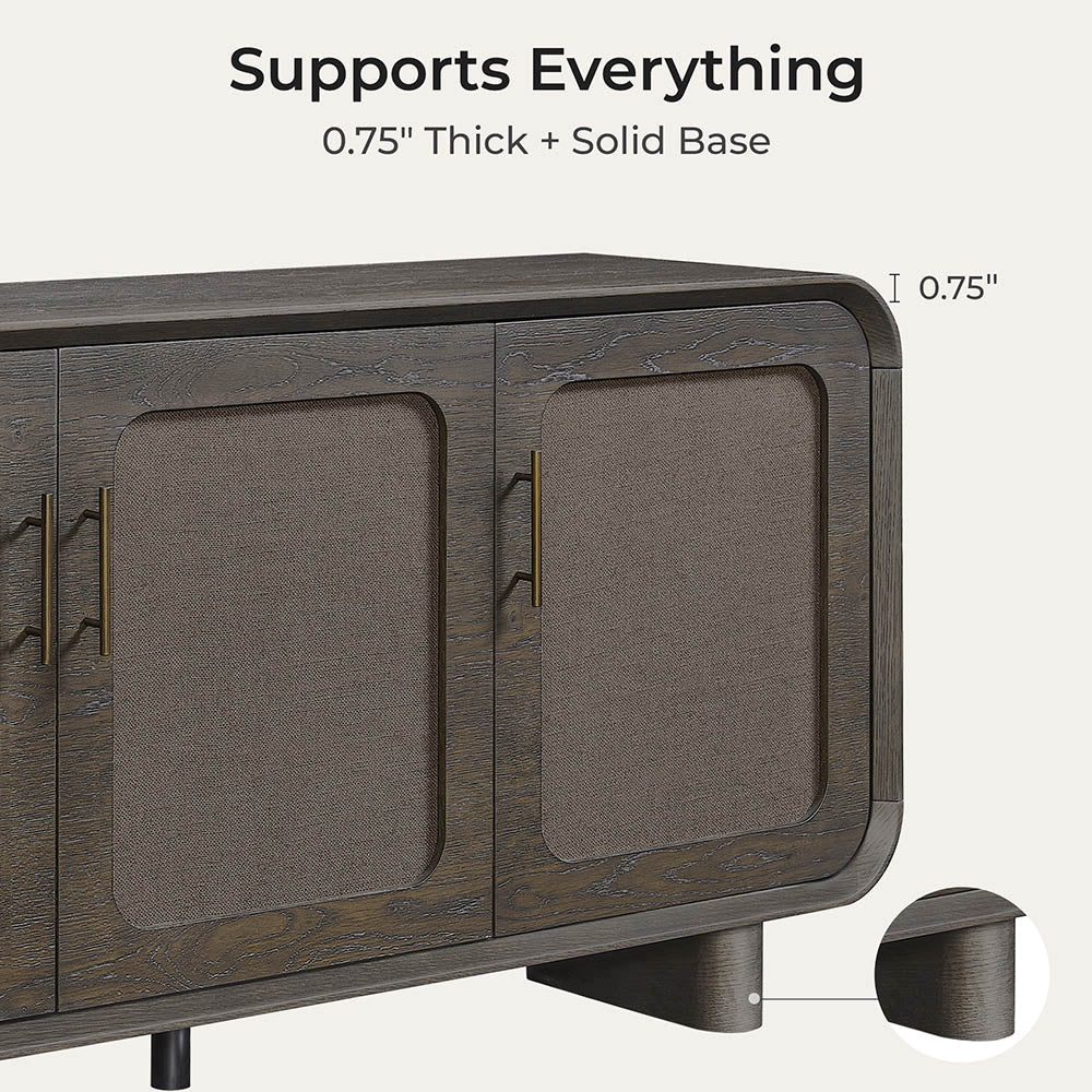 63" Hazel Vintage Curved Edge Sideboard - Image 5