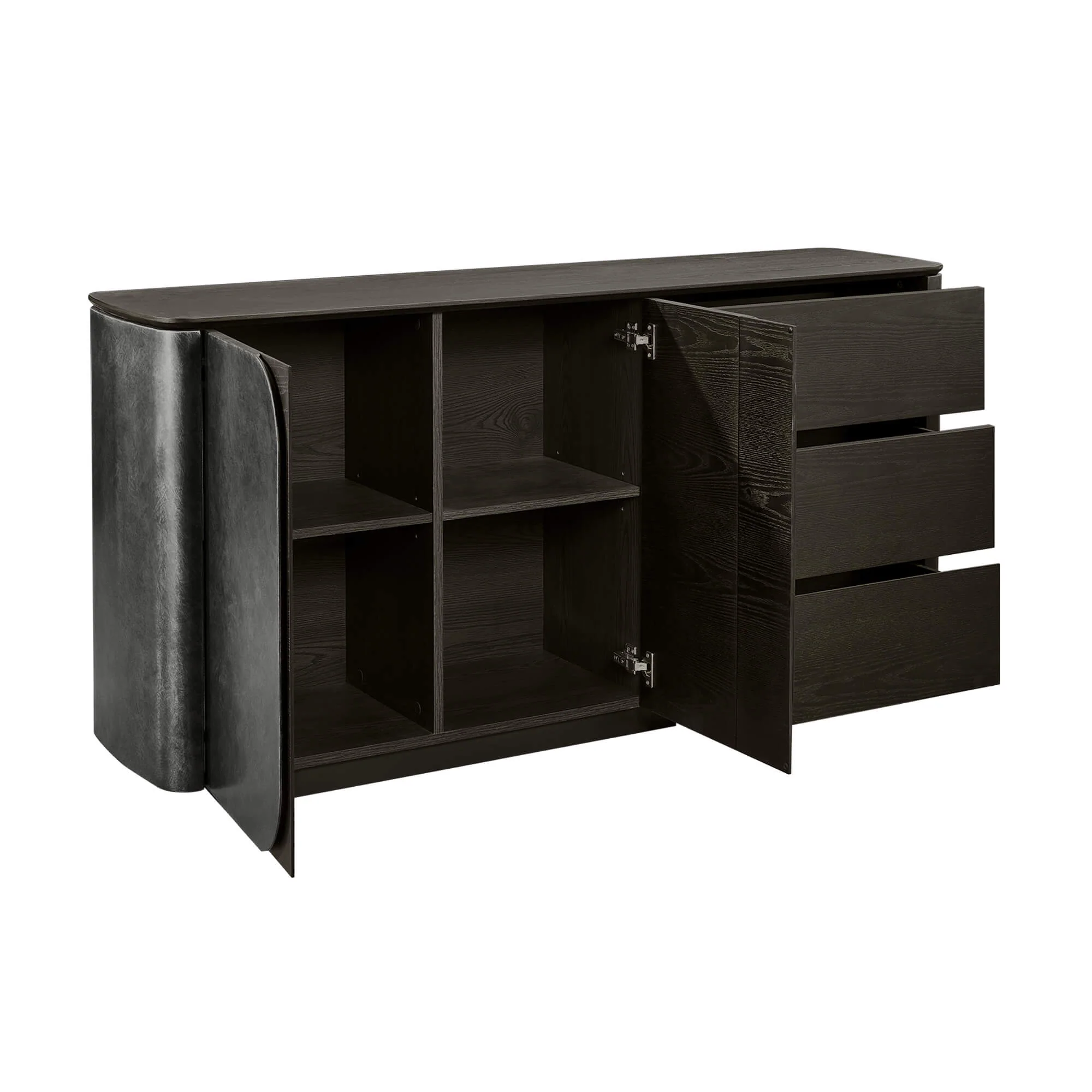 63" Samuel Scandinavian Sideboard with Metallic Lacquer Door - Image 10