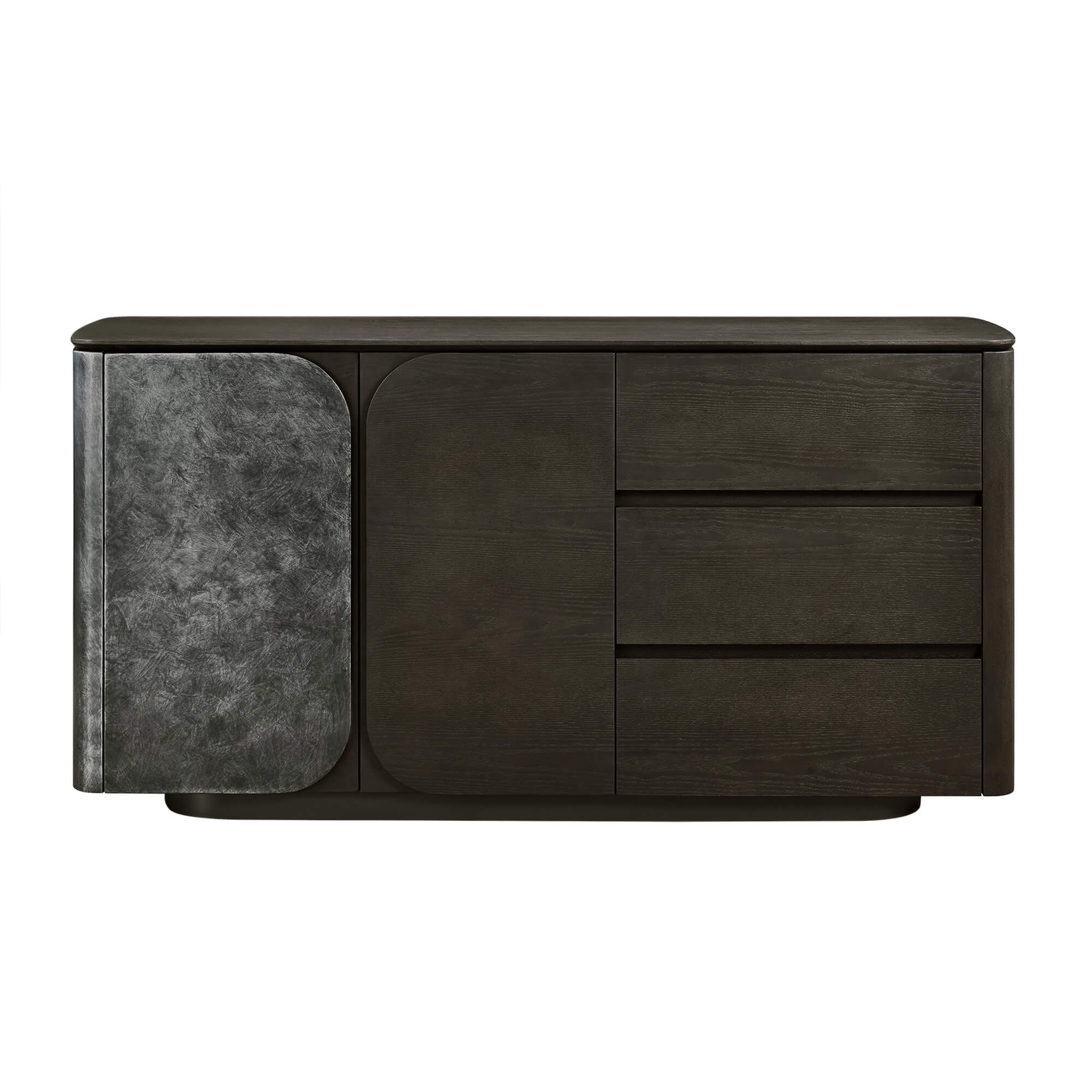 63" Samuel Scandinavian Sideboard with Metallic Lacquer Door - Image 7