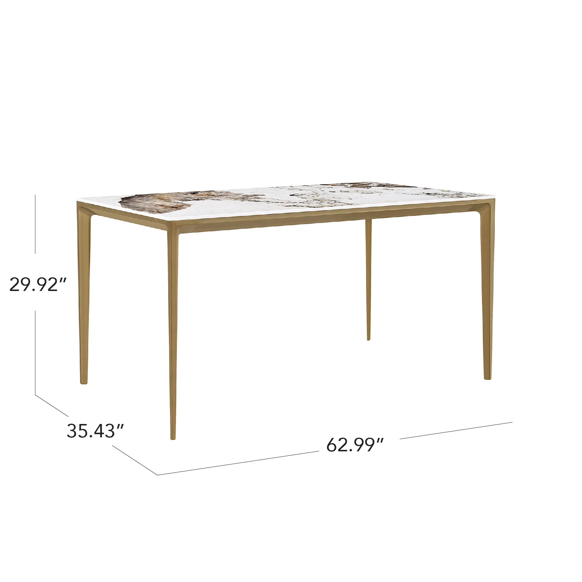 63" Teresa Rectangle Sintered Stone Dining Table - Image 7