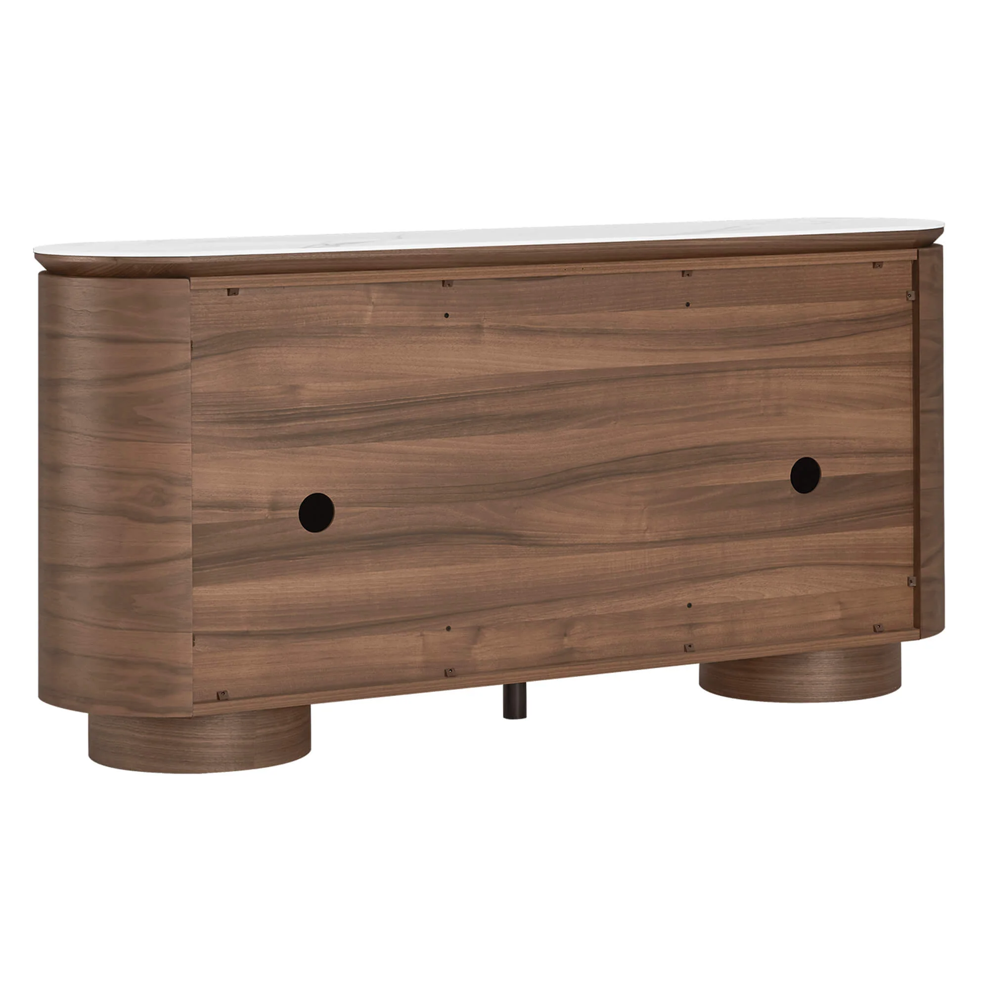 63" Todd Walnut Sideboard with Cylindrical Base - Image 8