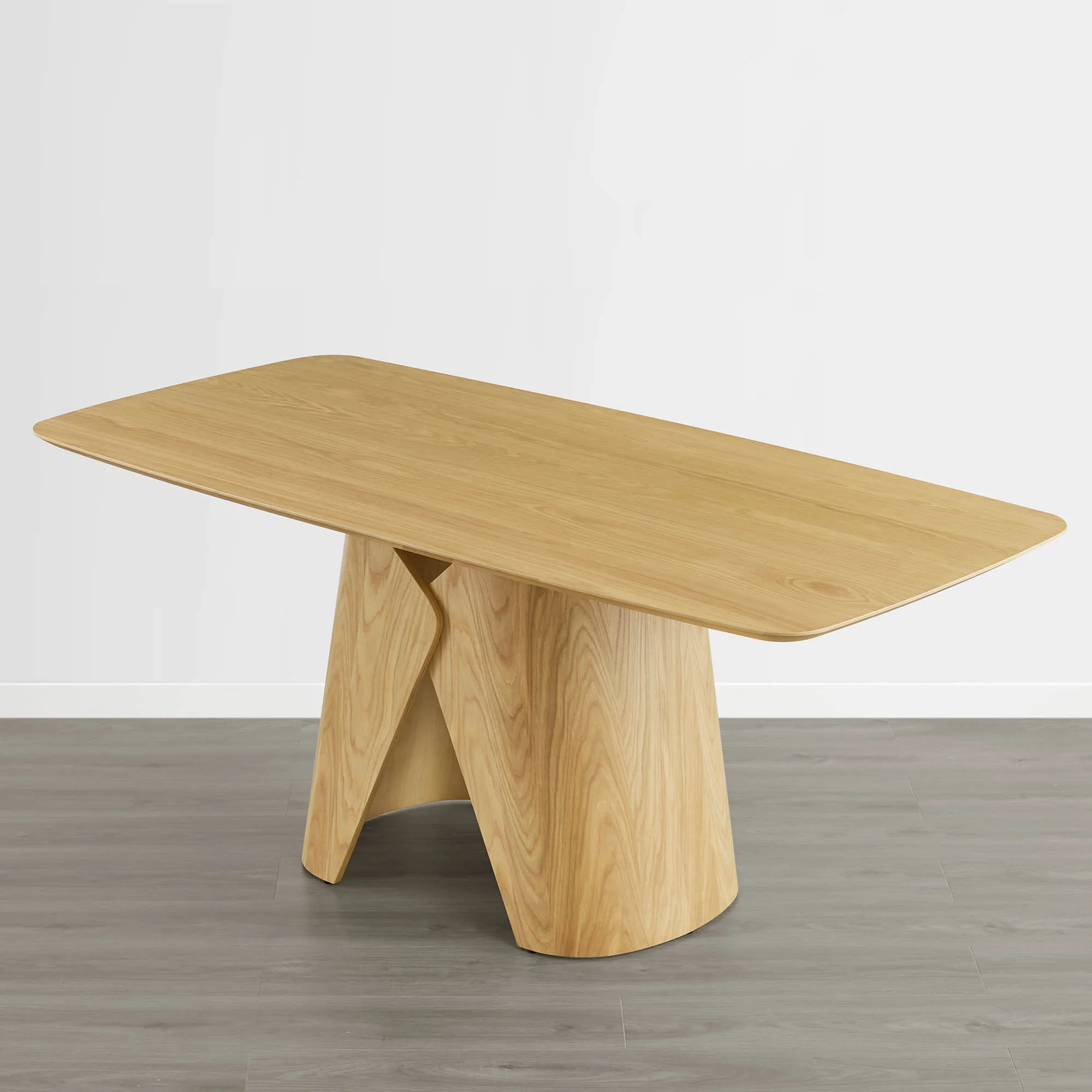 70.9" Elowen Sculptural Wood Base Dining Table Set - Image 11