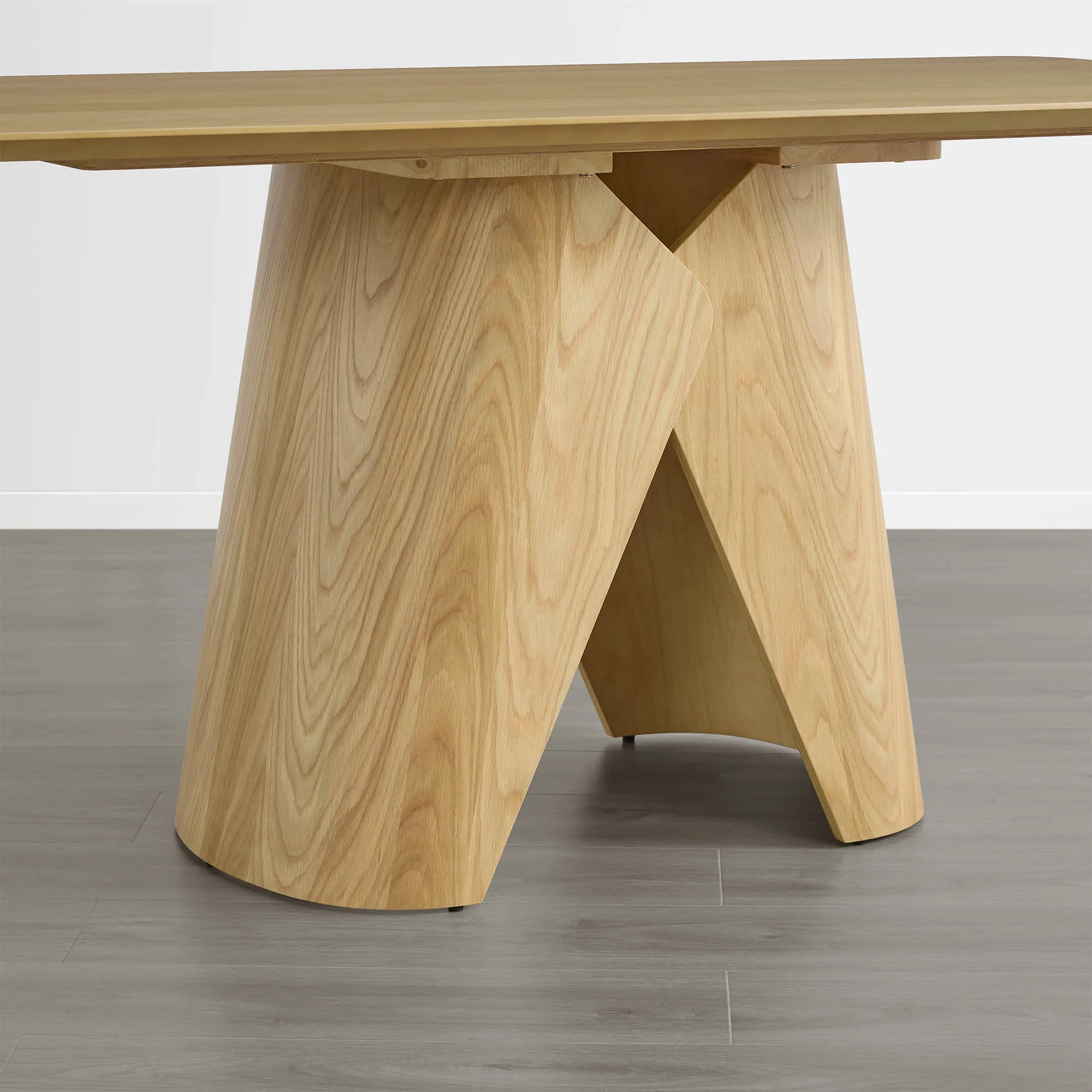 70.9" Elowen Sculptural Wood Base Dining Table Set - Image 12