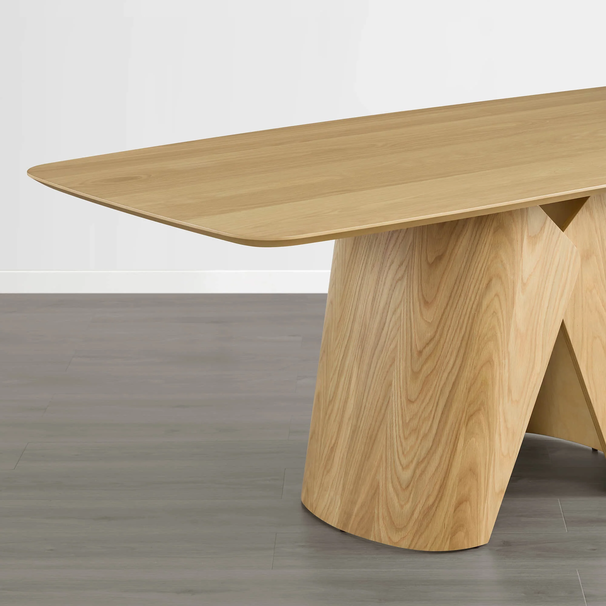70.9" Elowen Sculptural Wood Base Dining Table Set - Image 13