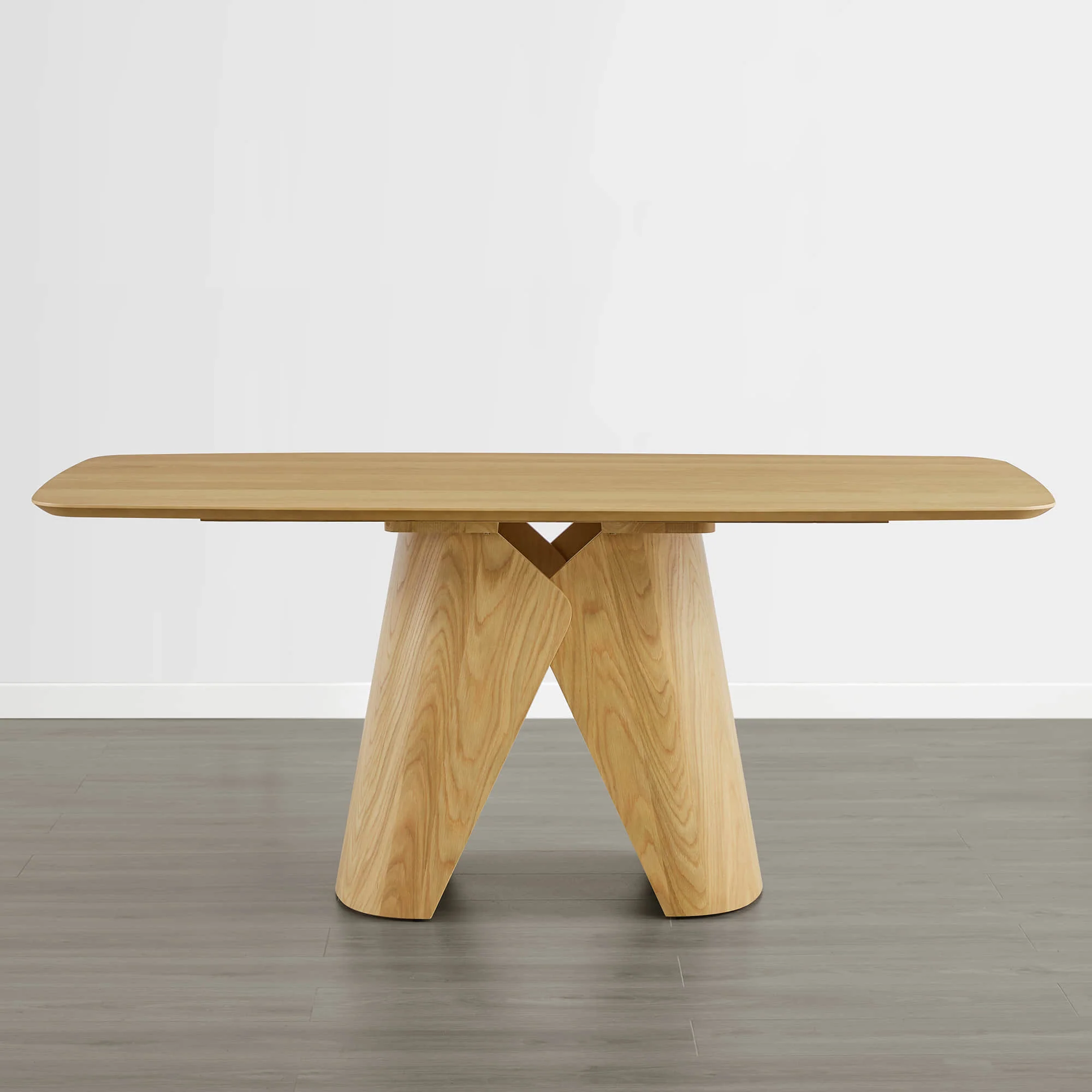 70.9" Elowen Sculptural Wood Base Dining Table Set - Image 9