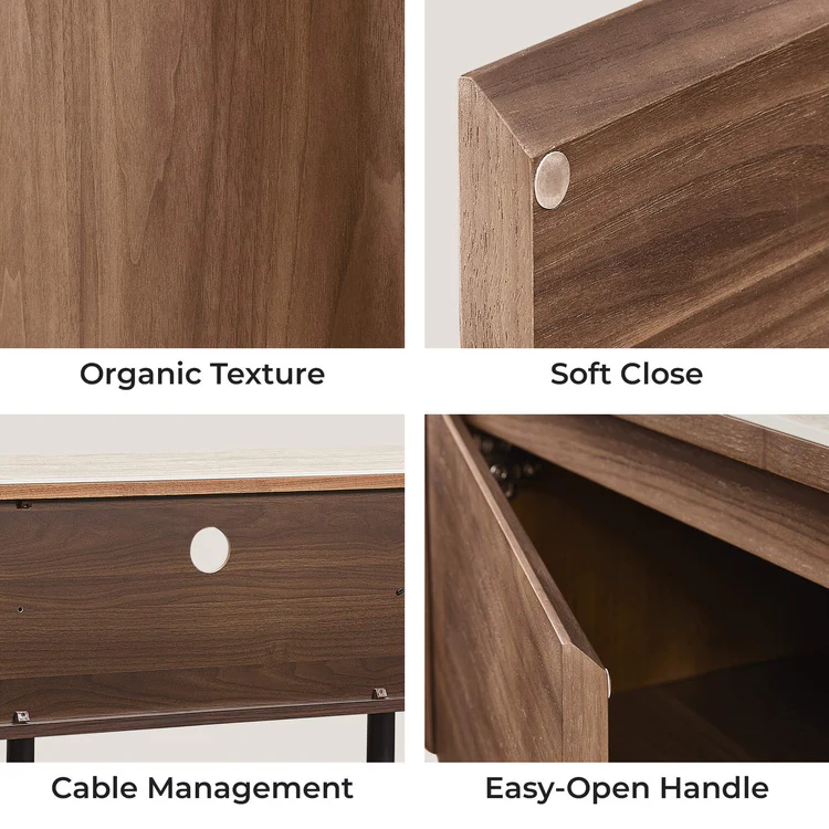 71" Chad Classic Open Shelf Functional TV Stand with Drawer - Image 10