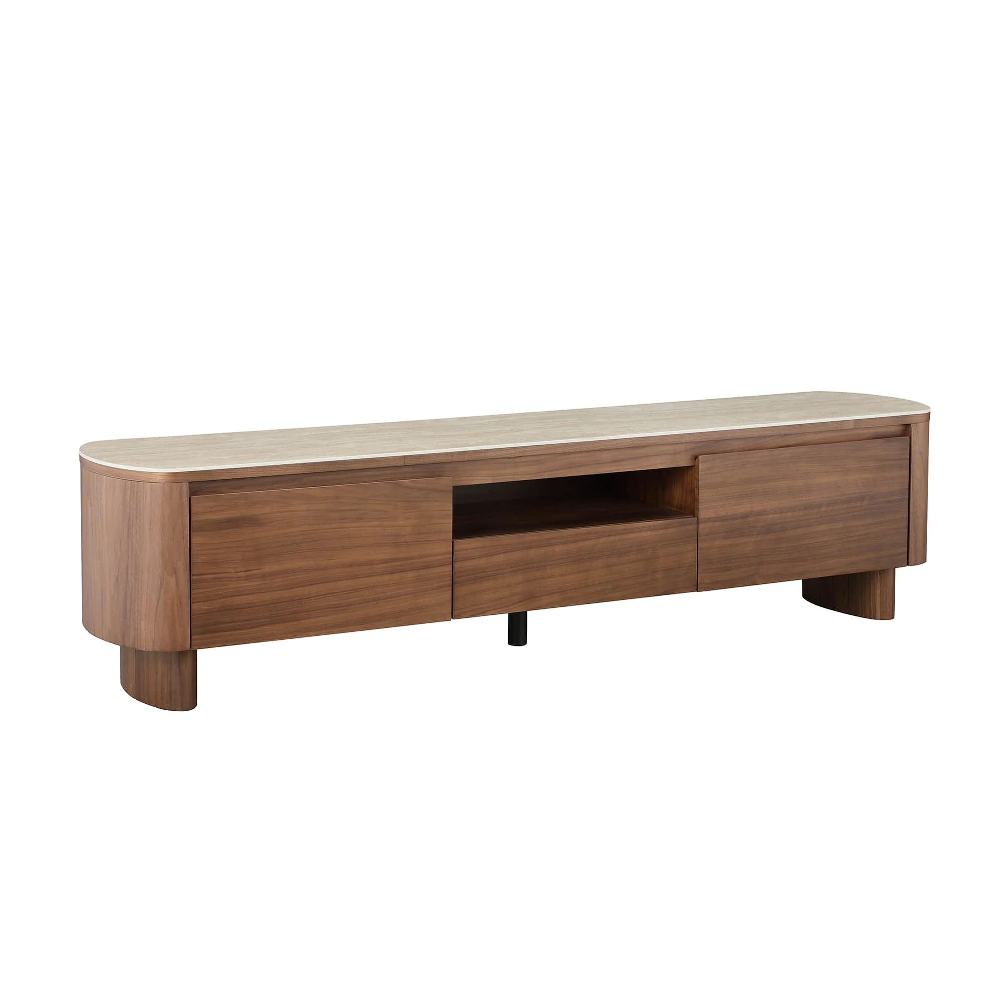 71" Chad Classic Open Shelf Functional TV Stand with Drawer - Image 13