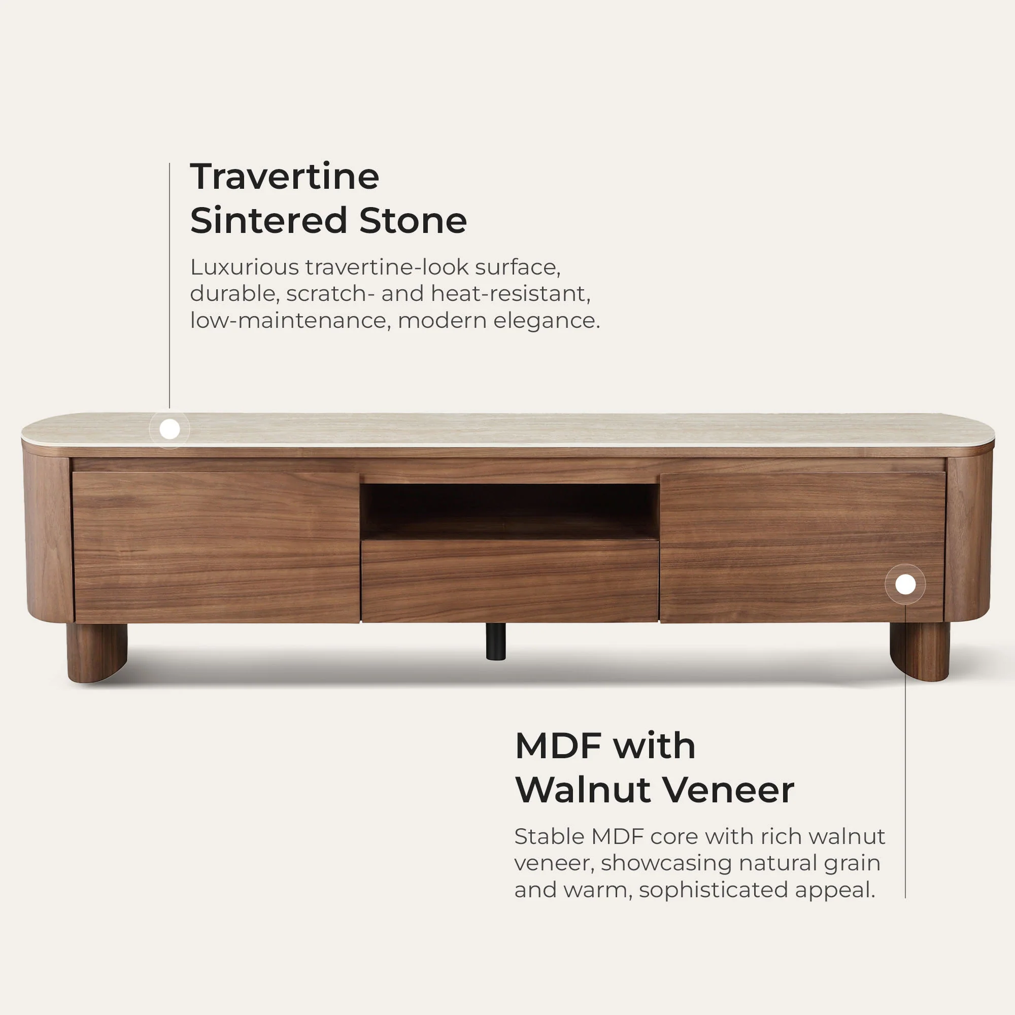 71" Chad Classic Open Shelf Functional TV Stand with Drawer - Image 17