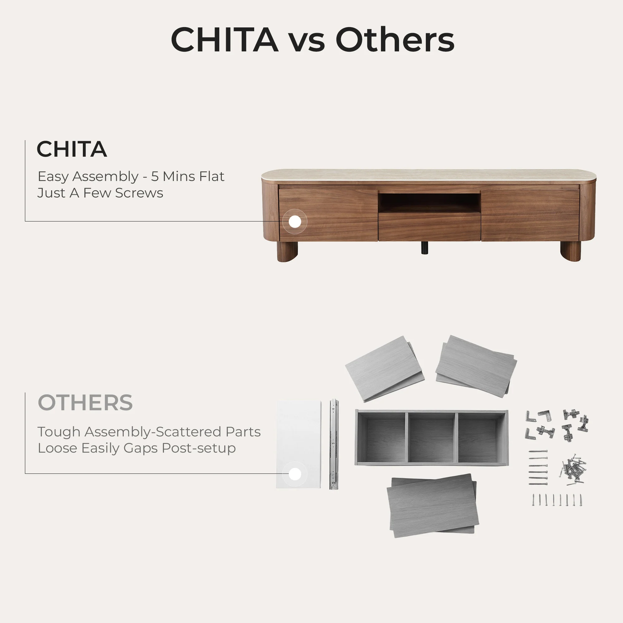 71" Chad Classic Open Shelf Functional TV Stand with Drawer - Image 19