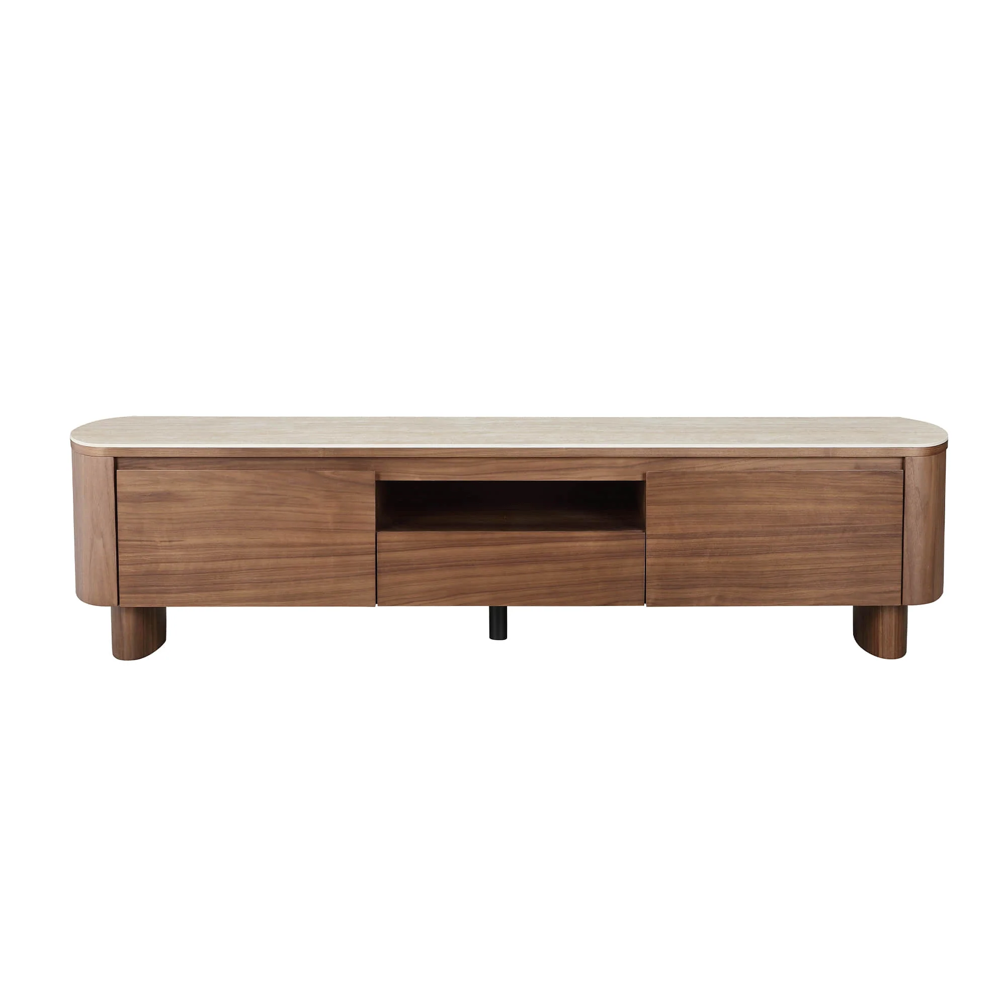 71" Chad Classic Open Shelf Functional TV Stand with Drawer - Image 5