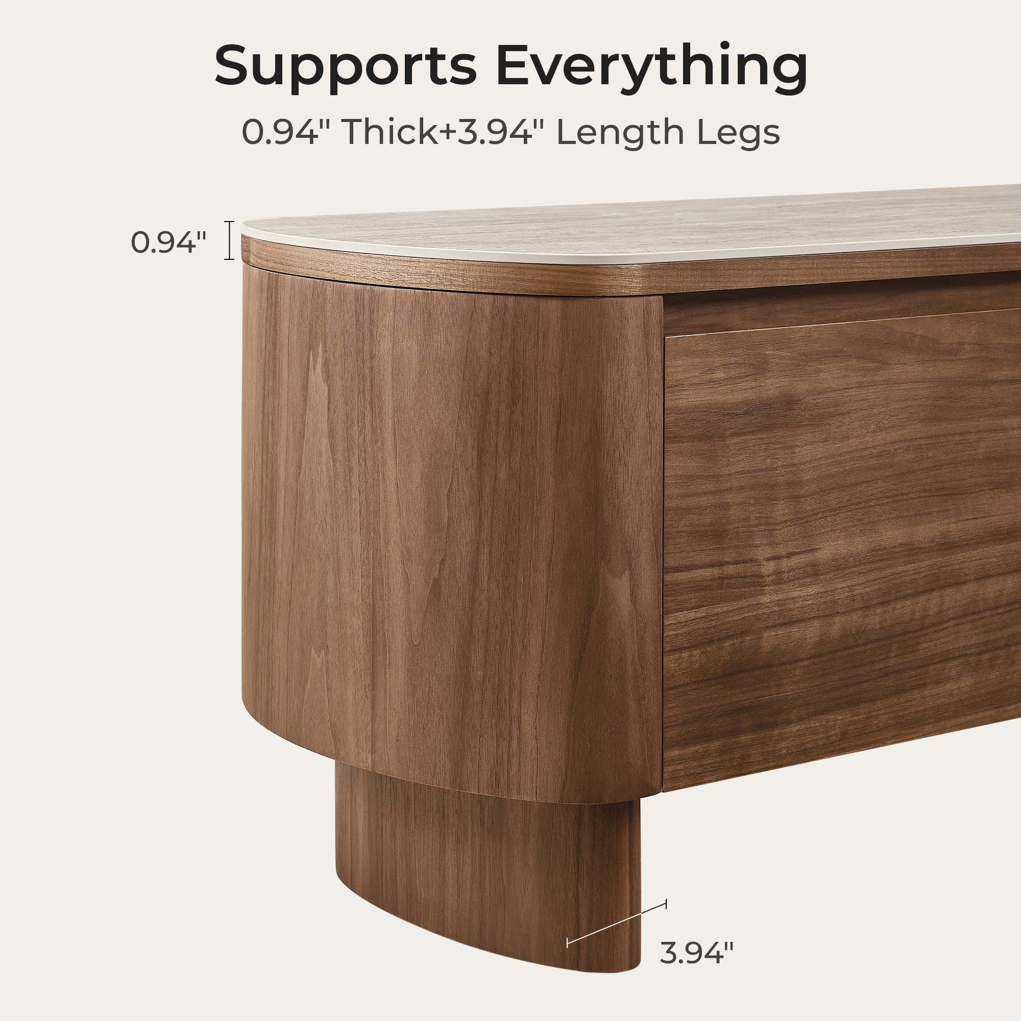 71" Chad Classic Open Shelf Functional TV Stand with Drawer - Image 8