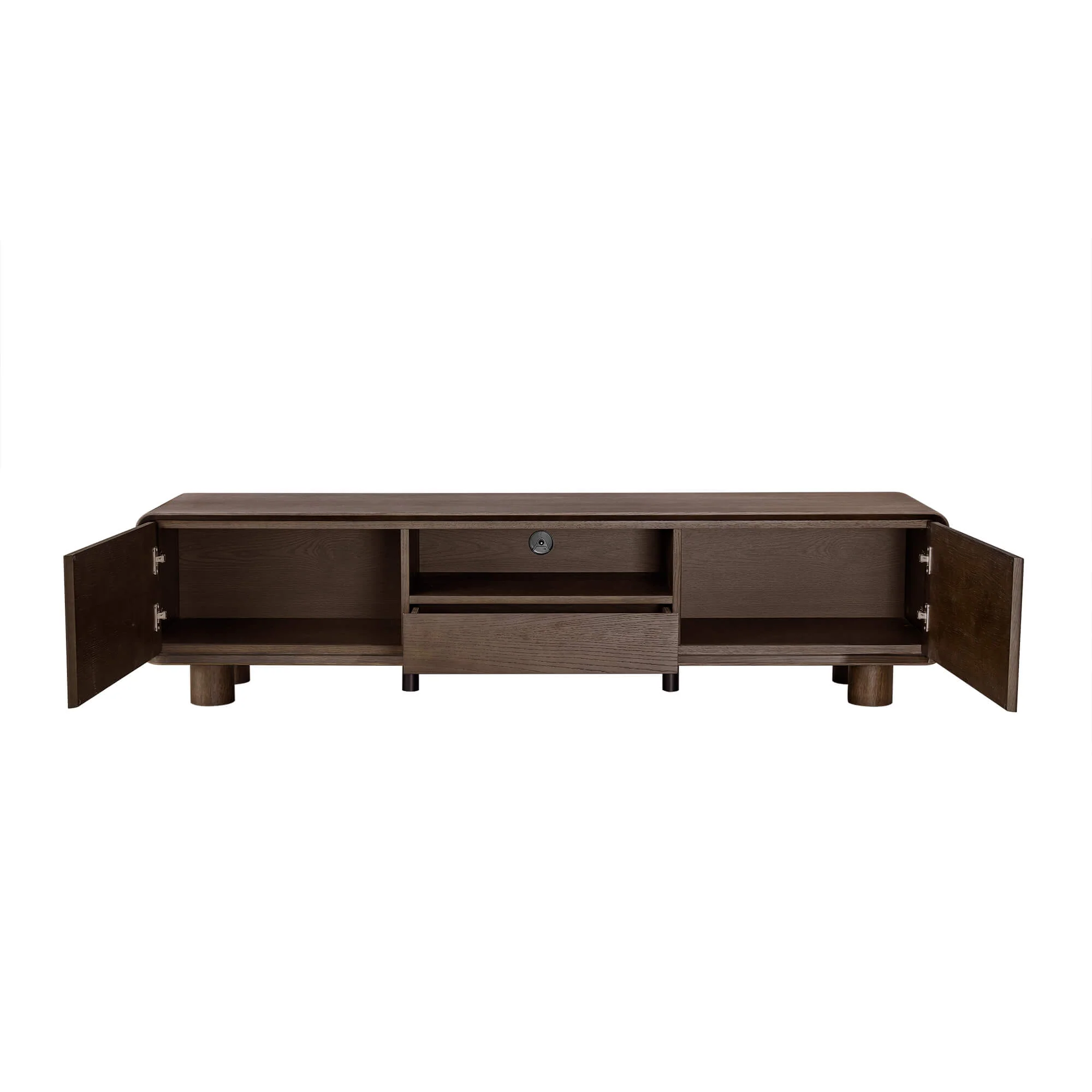 71" Eason Vintage Oak TV Stand with Drawers - Image 8