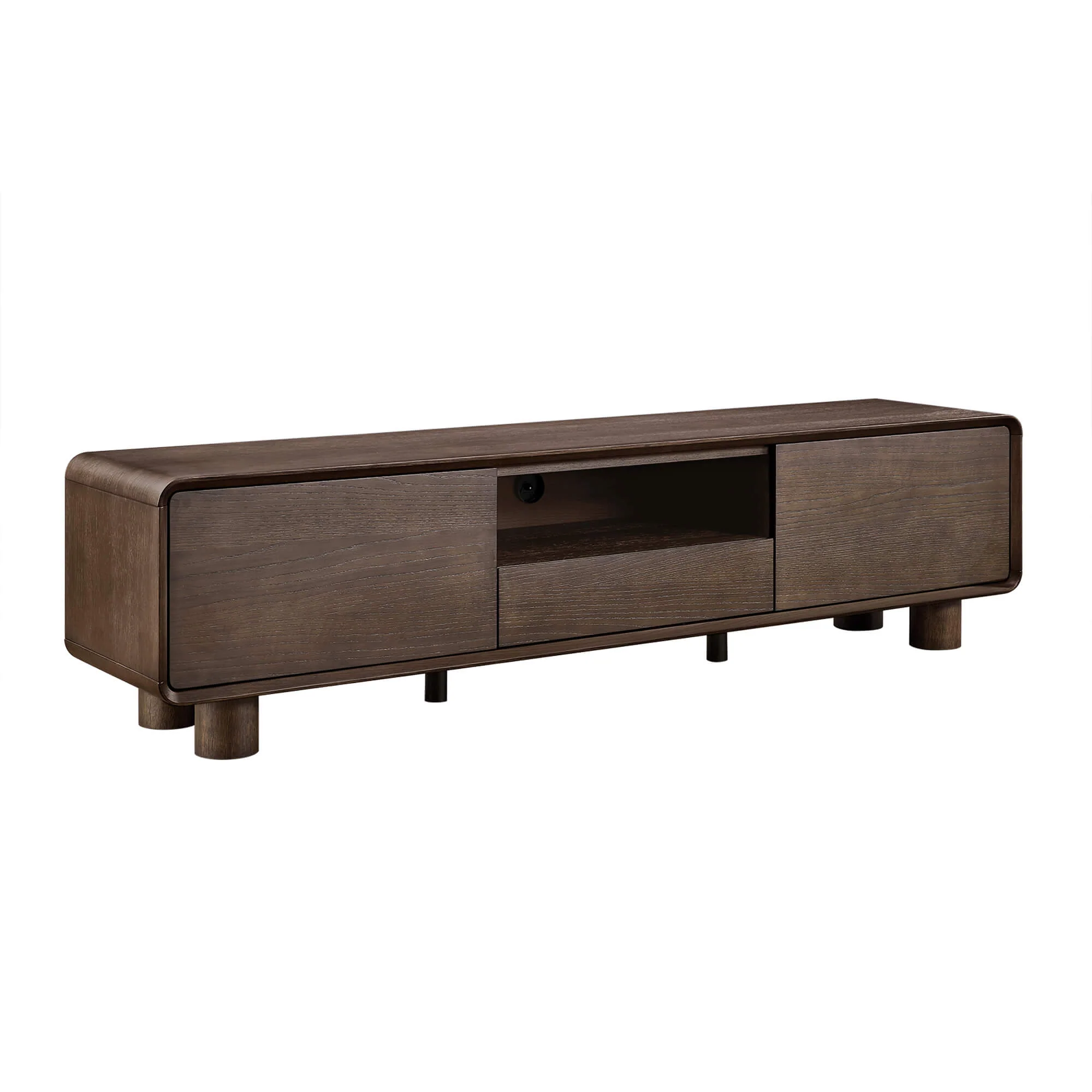 71" Eason Vintage Oak TV Stand with Drawers - Image 9