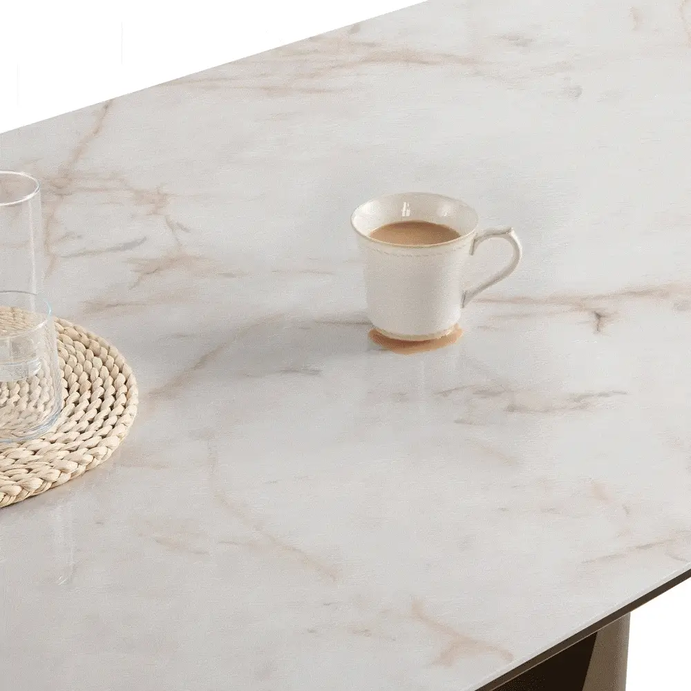 71” Layla Sintered Stone Elegant Soft-Corner Dining Table - Image 12