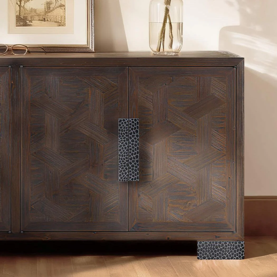 71'' Megan Reclaimed Fir Sideboard with Metal Handles - Image 7