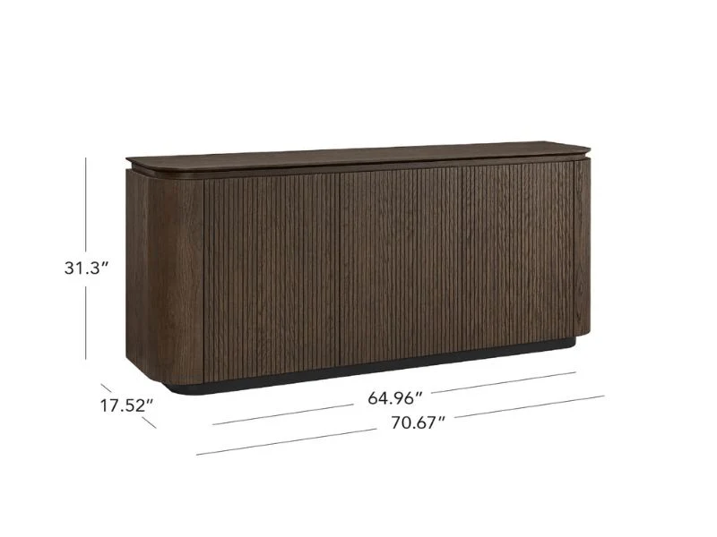 71" Moore Rounded Corner Sideboard Buffet with Doors - Image 20