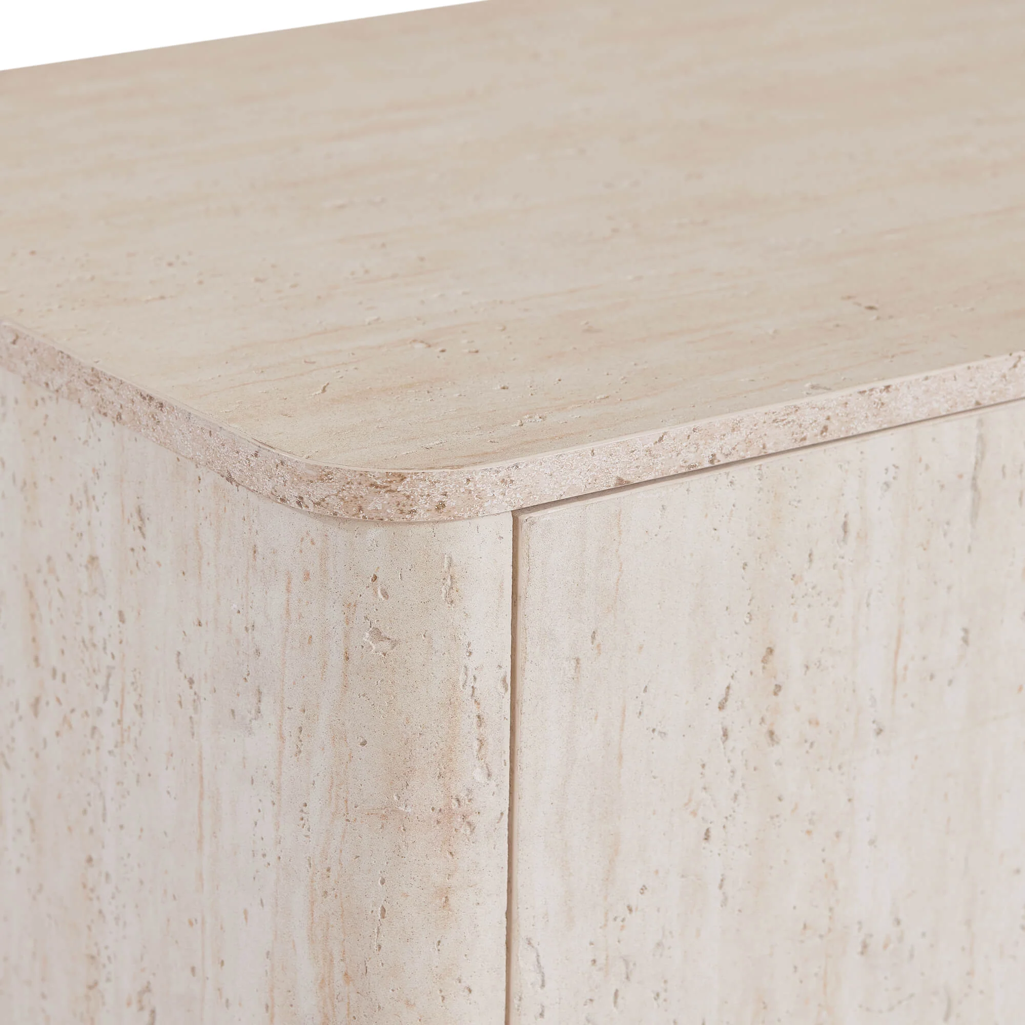 79" Aaron Modern Travertine Large-Capacity TV Console - Image 5