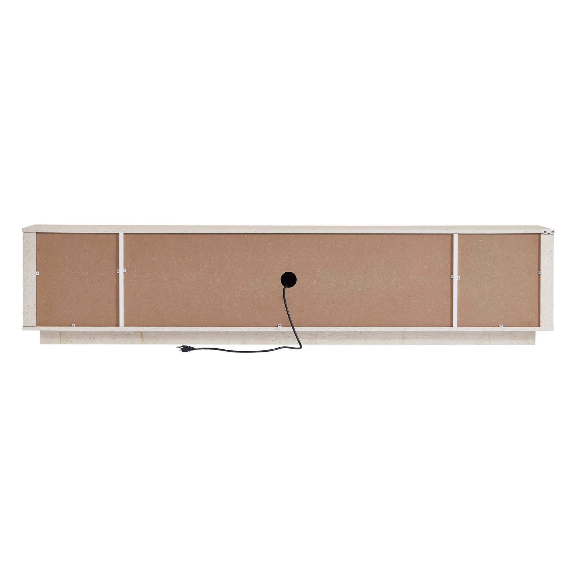 79" Aaron Travertine Electric Fireplace TV Stand - Image 9