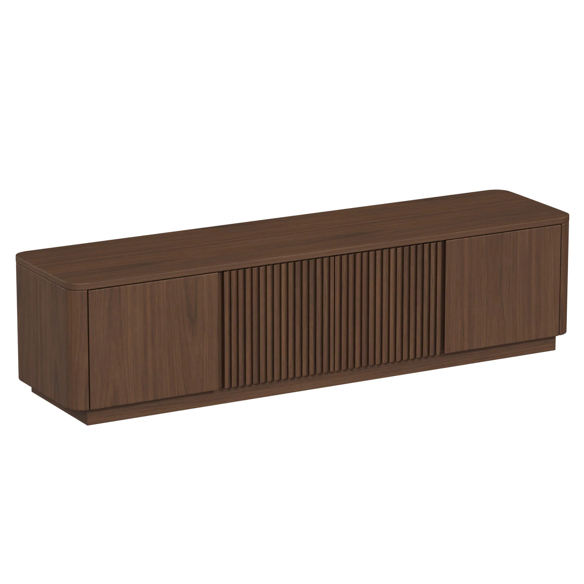 79" Coral Mid Century Fluted TV Stand with Four Doors - Image 10