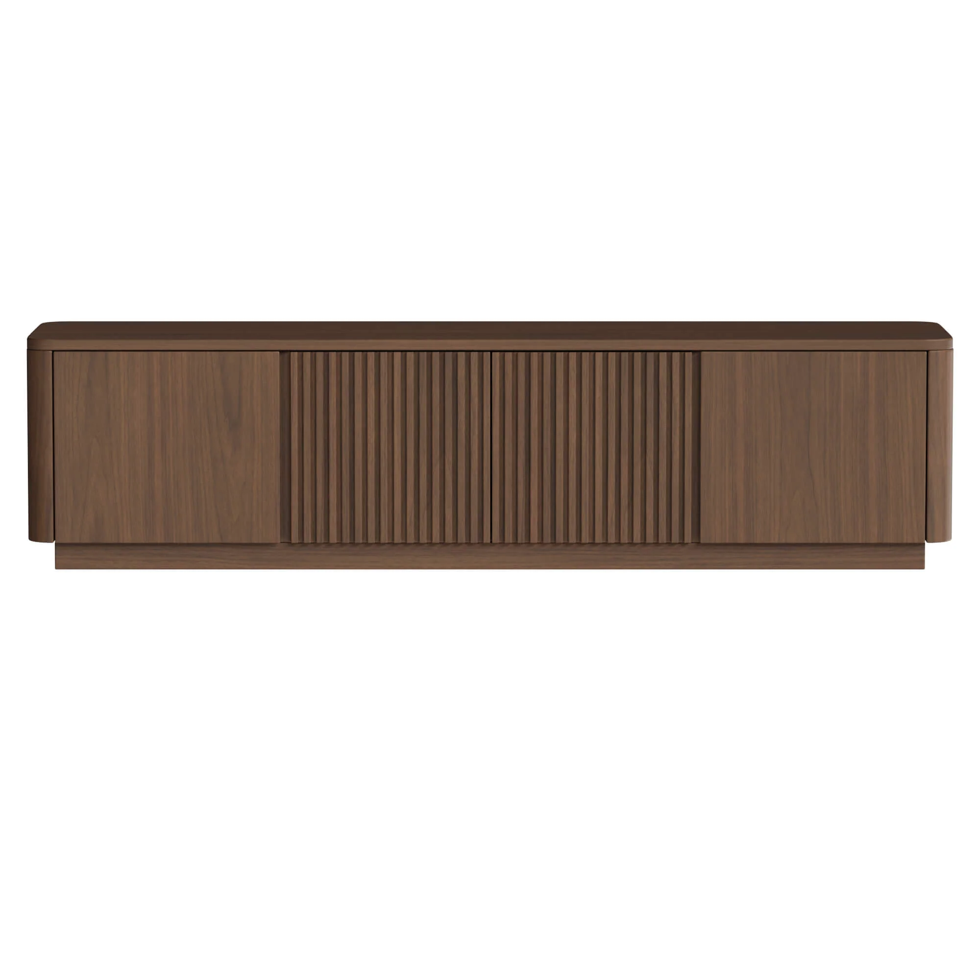 79" Coral Mid Century Fluted TV Stand with Four Doors - Image 7