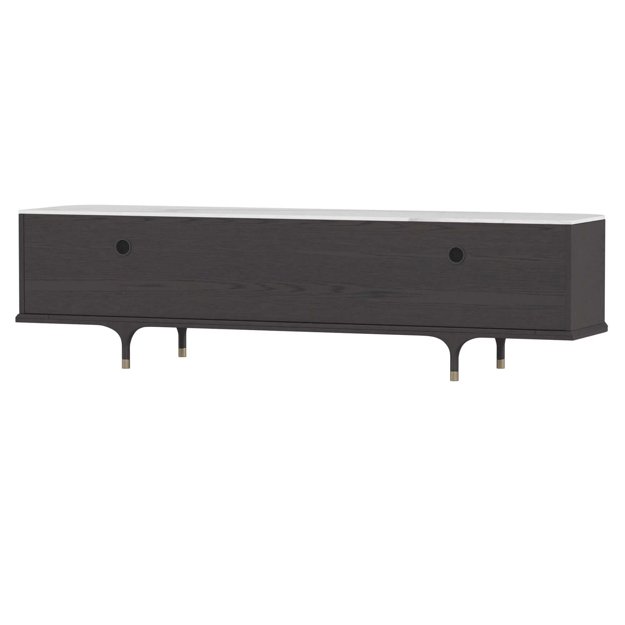 79" Irais Solid Wood TV Stand with Sintered Stone - Image 9