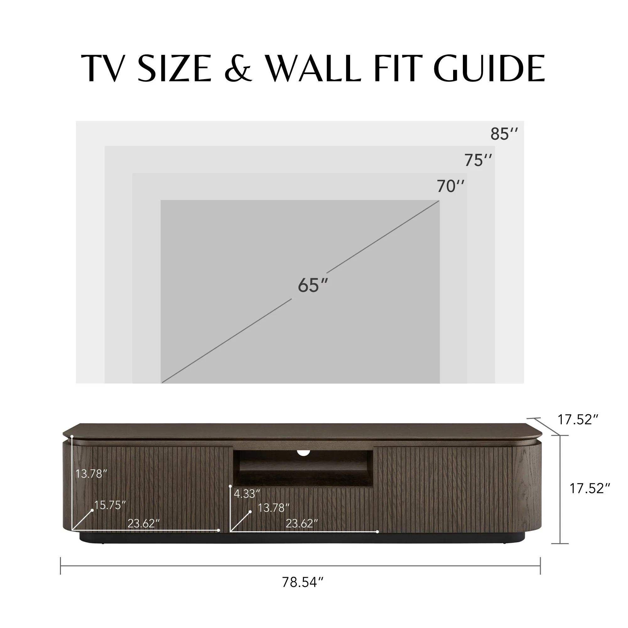 79" Moore Modern Wood TV Stand with Drawer - Image 17