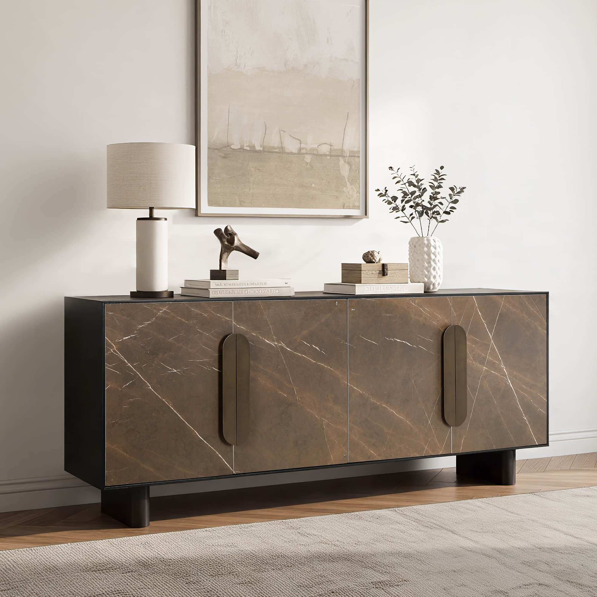 79" Vito Metal-Accent Large-Capacity Sideboard - Image 3