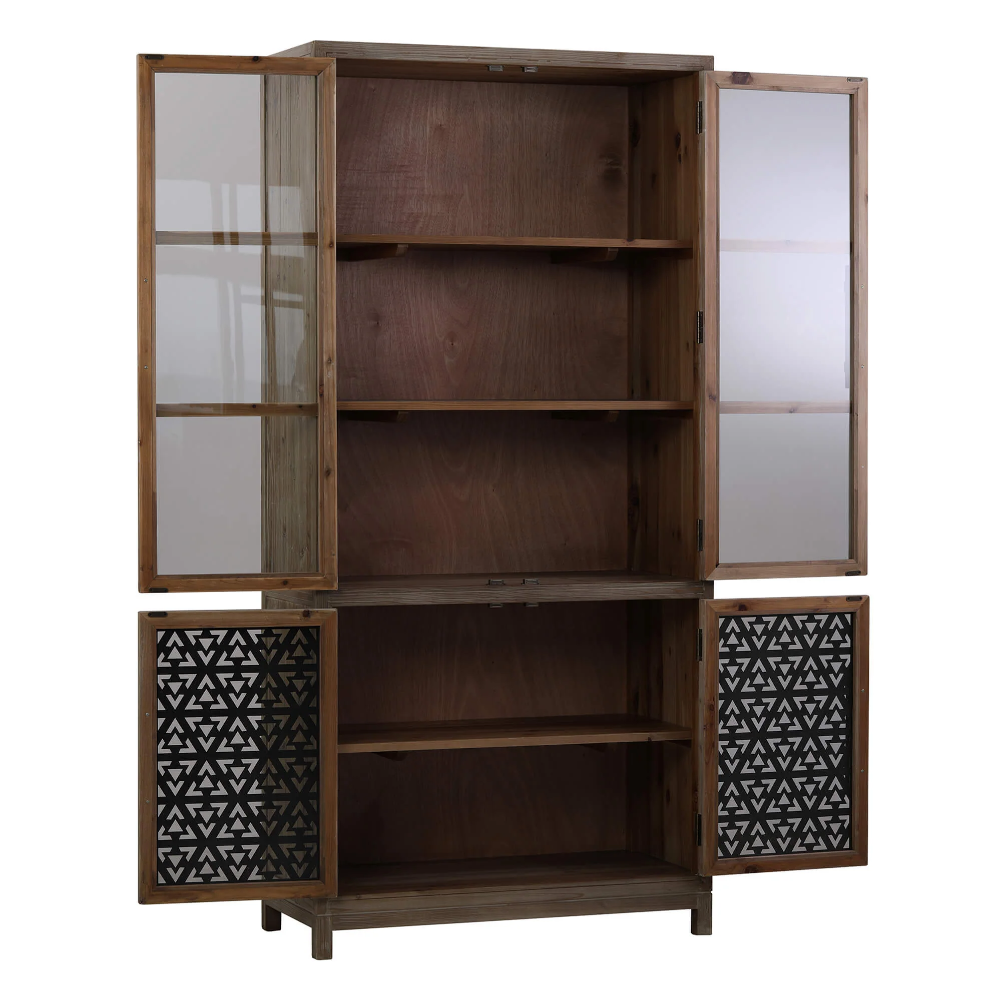 83'' Ethan Farmhouse Solid Wood Tall Display Cabinet Sideboard - Image 7