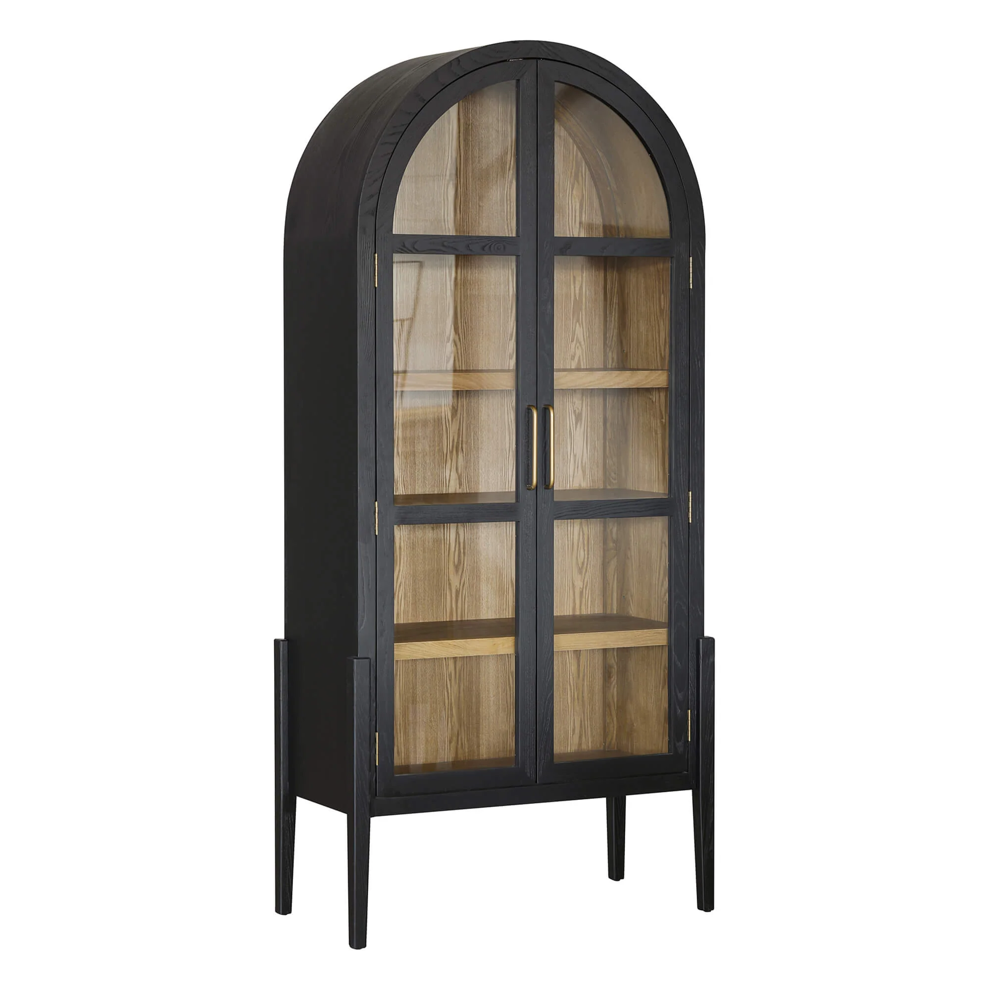 83" Kyle Solid Wood Arched Tall Cabinet Sideboard - Image 5