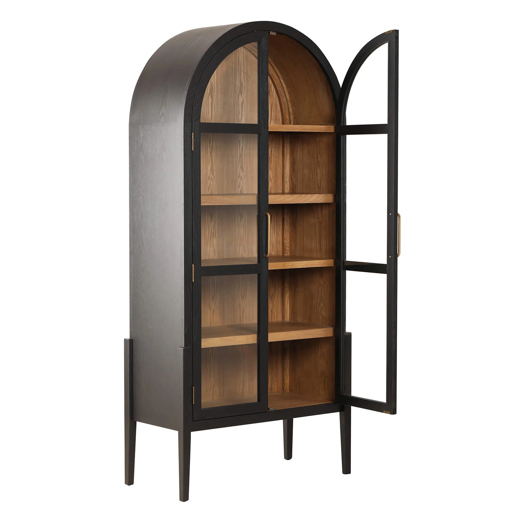 83" Kyle Solid Wood Arched Tall Cabinet Sideboard - Image 7