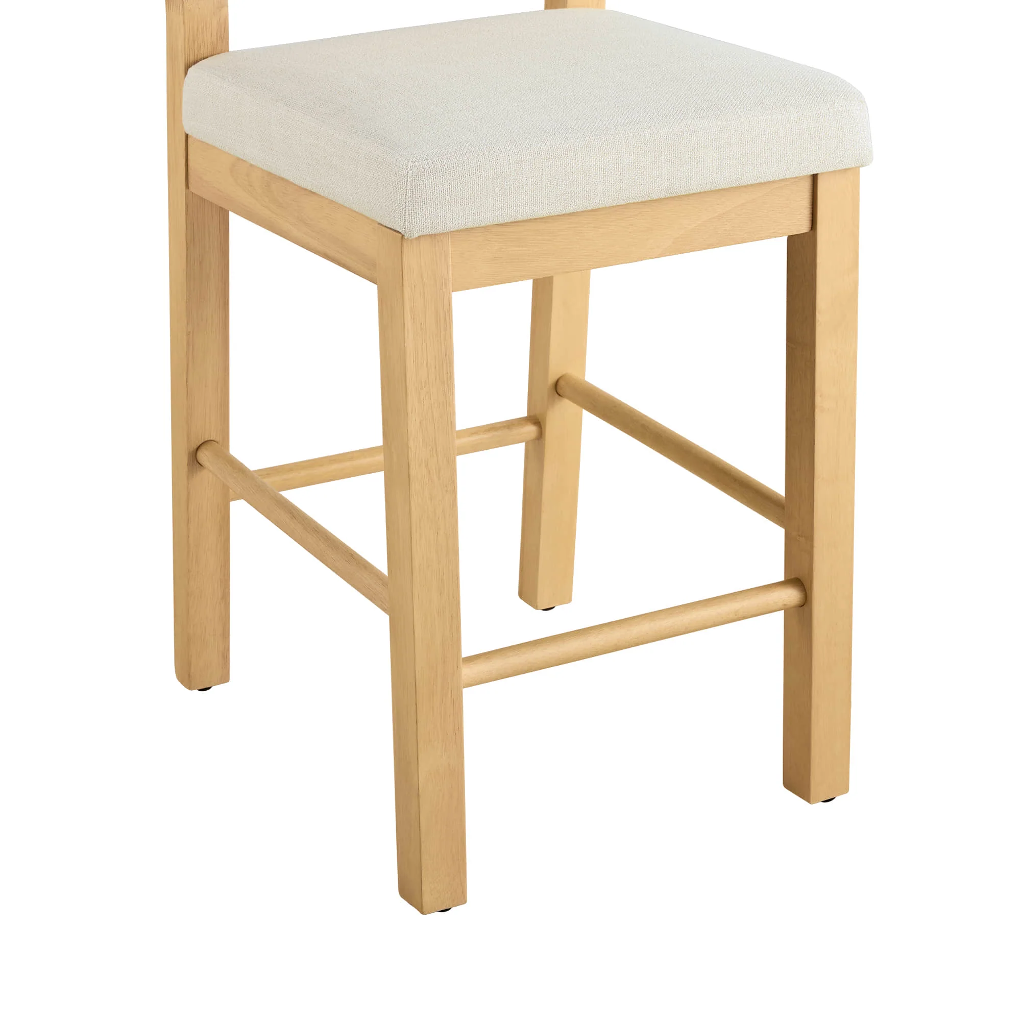 Abigail Rattan Curved Counter Stool with Performance Fabric - Image 21