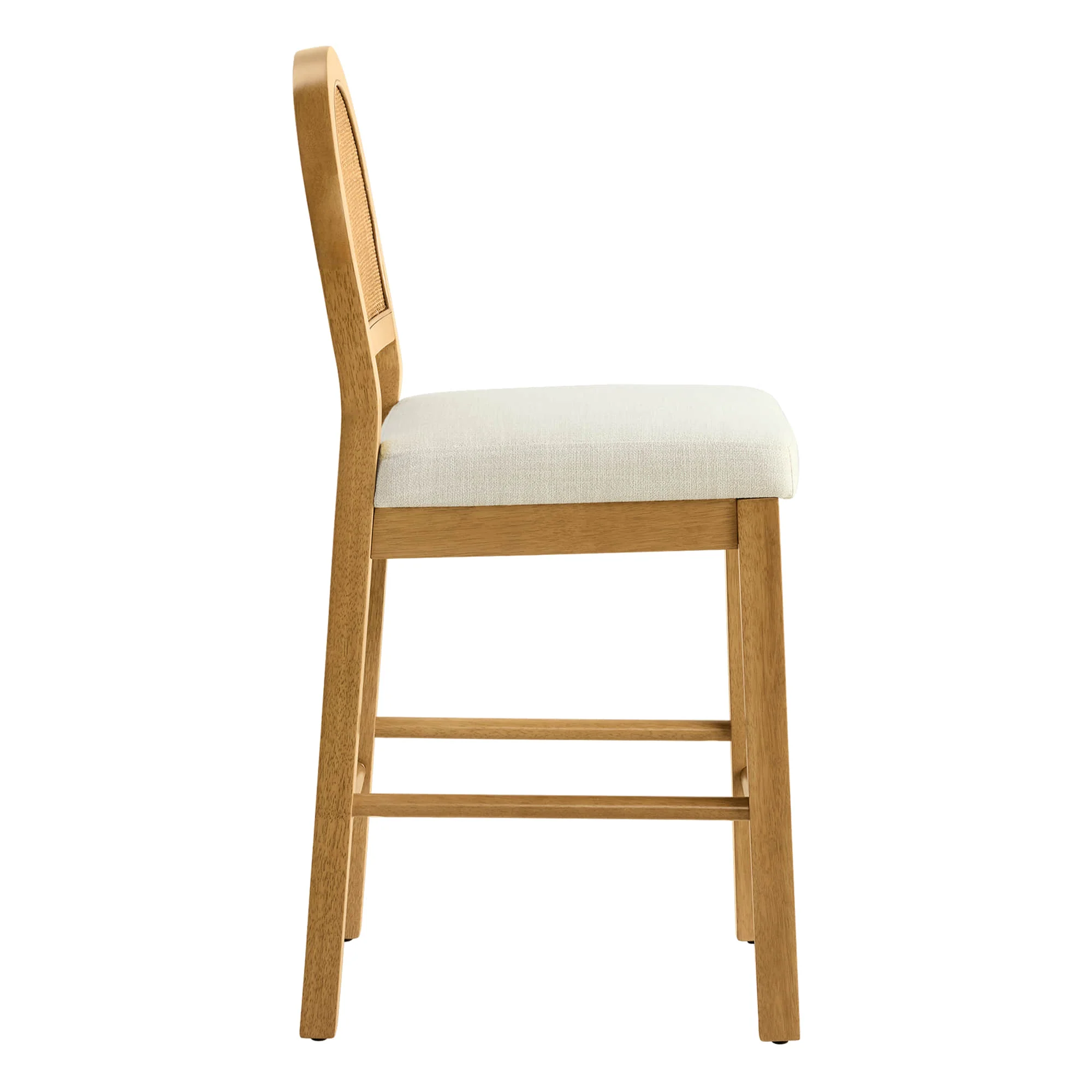 Abigail Rattan Curved Counter Stool with Performance Fabric - Image 27