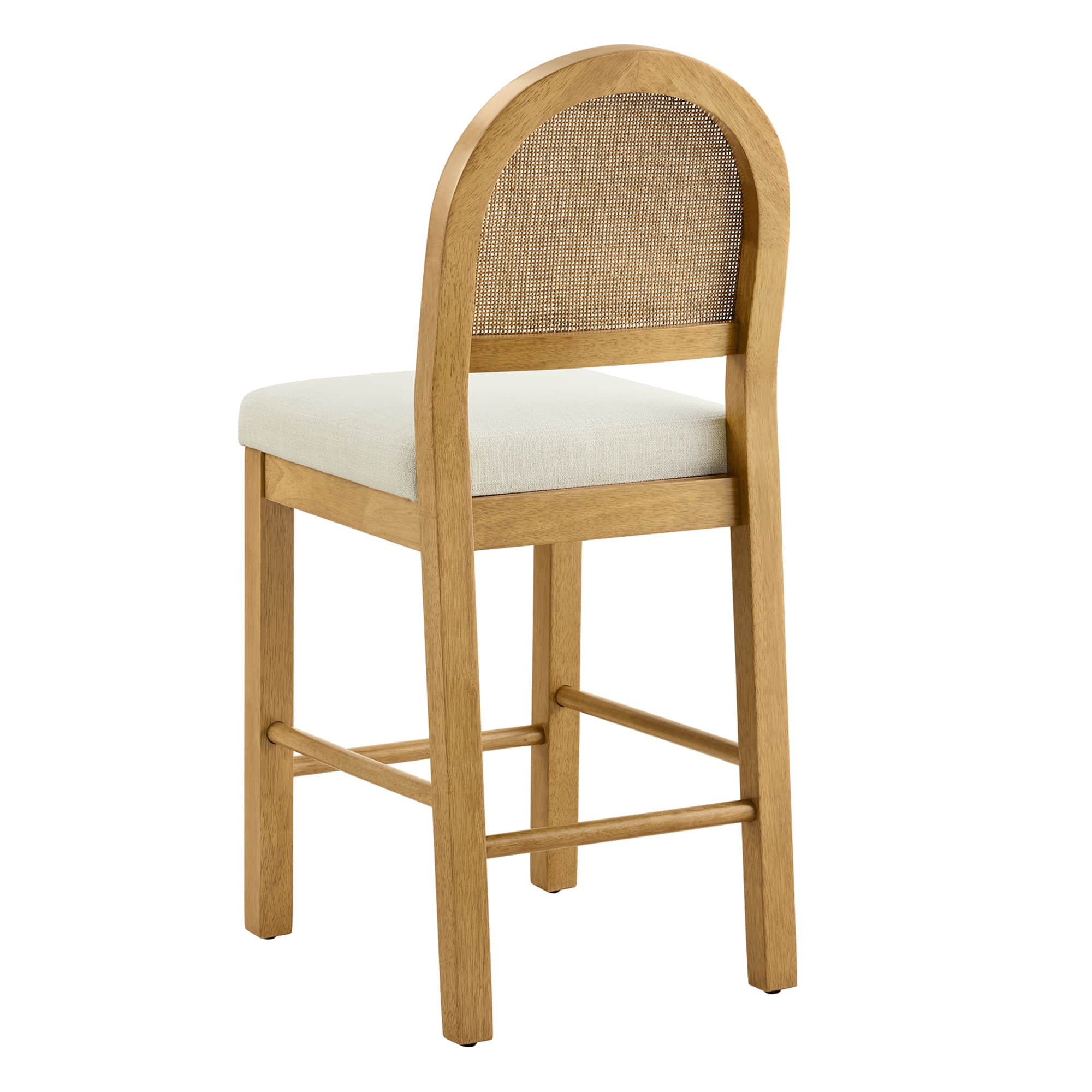 Abigail Rattan Curved Counter Stool with Performance Fabric - Image 30