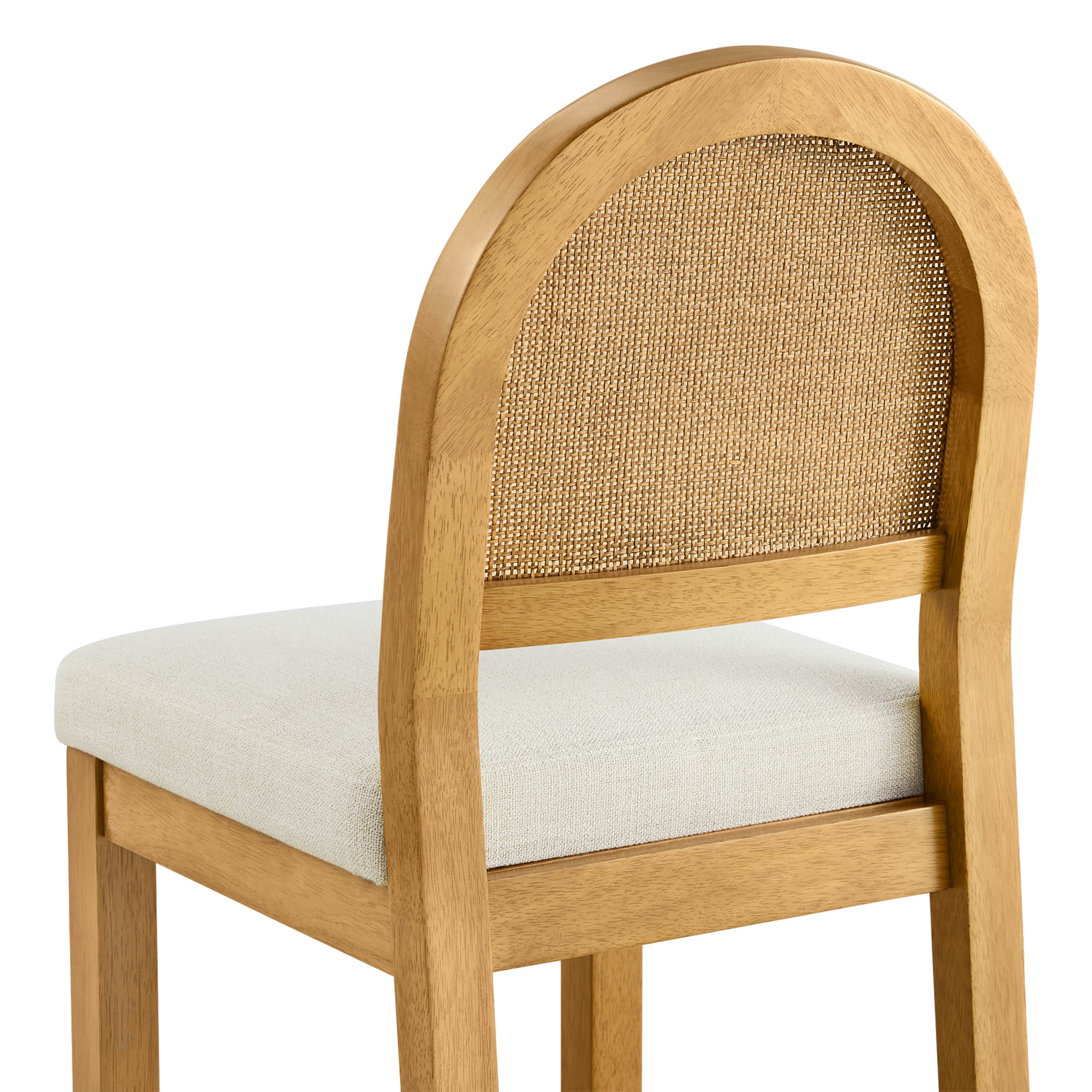 Abigail Rattan Curved Counter Stool with Performance Fabric - Image 33