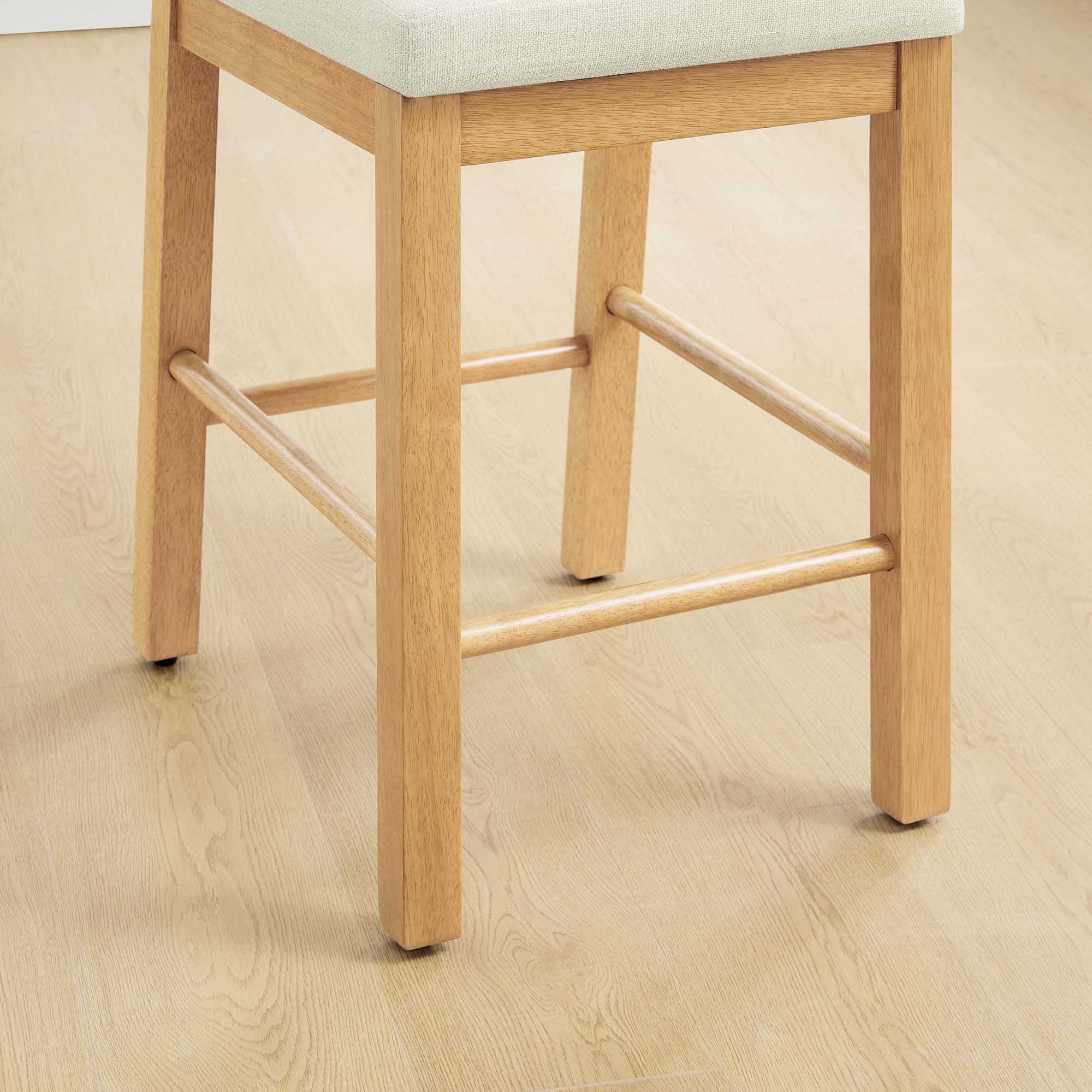 Abigail Rattan Curved Counter Stool with Performance Fabric - Image 5