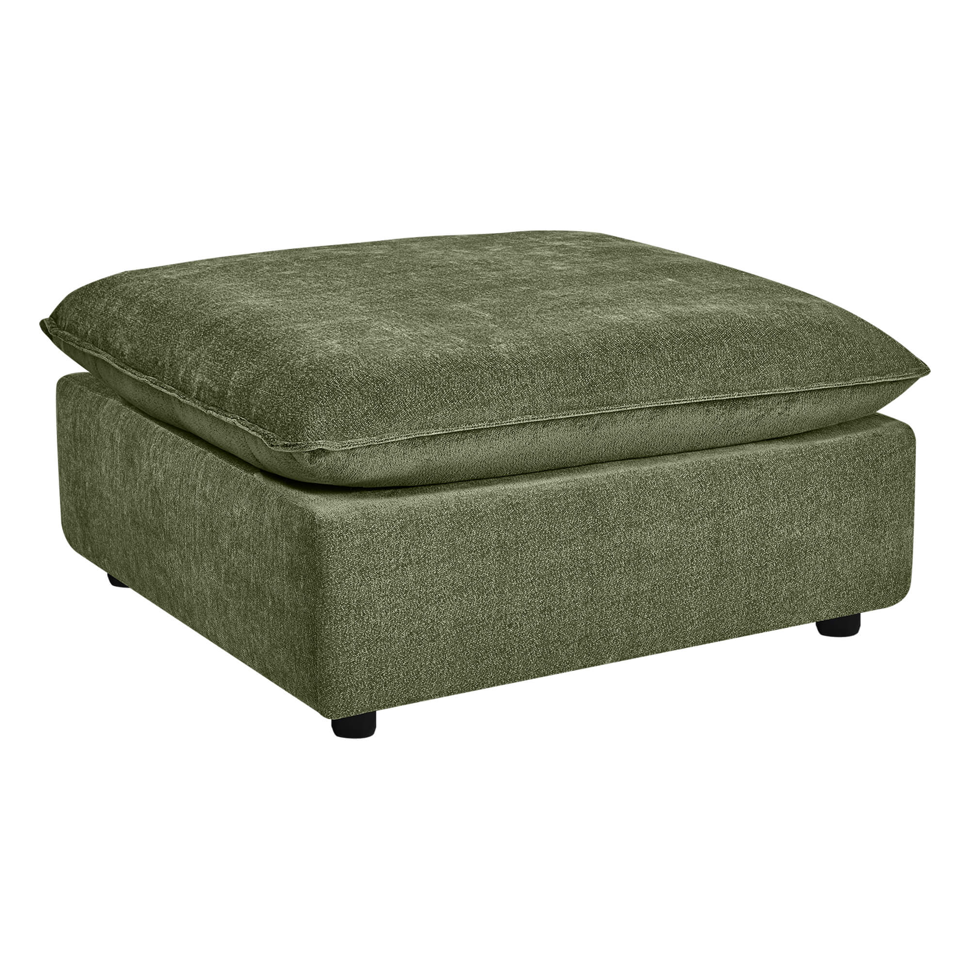 Ace Minimalist Chenille Cozy Ottoman - Image 3