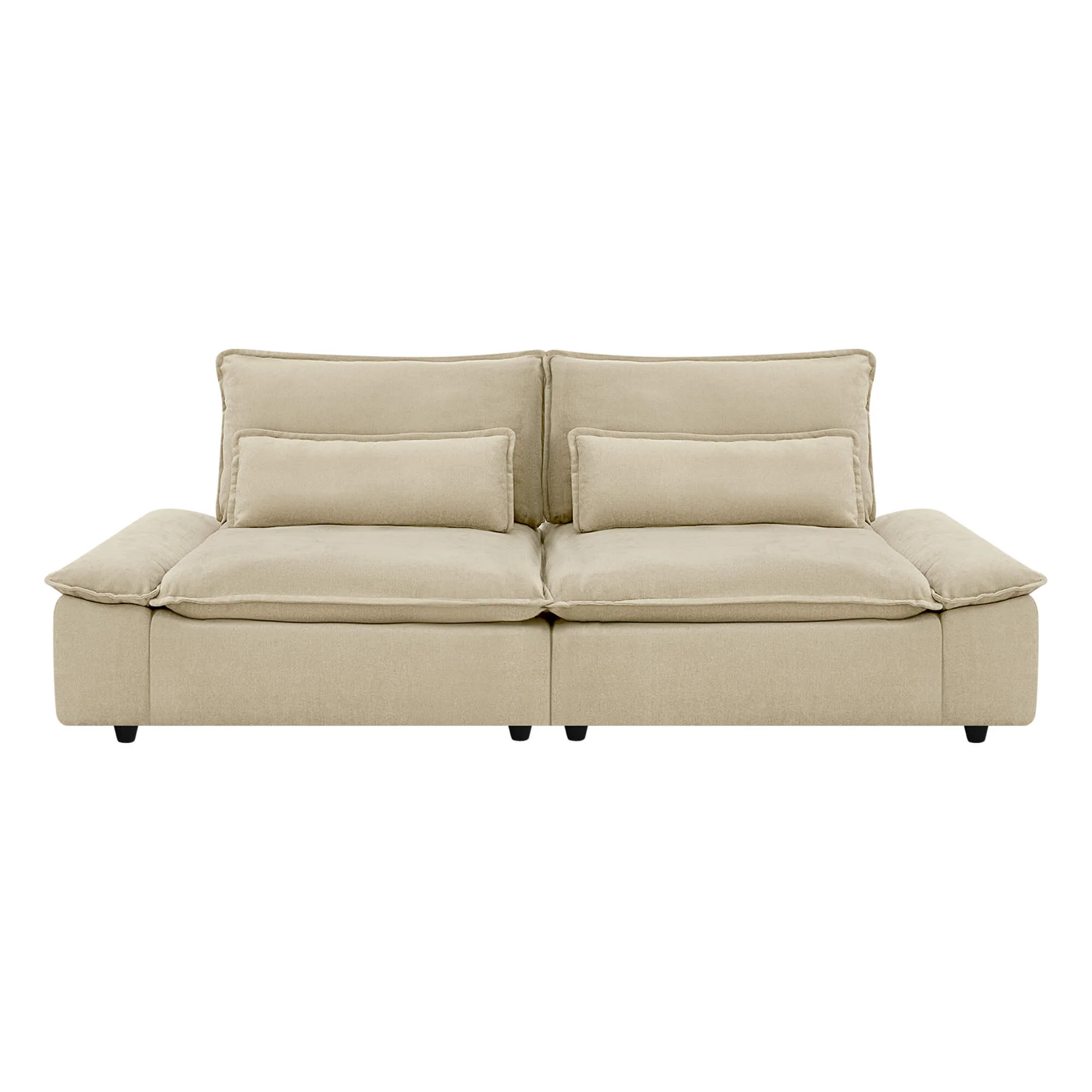 Ace Minimalist Chenille Adjustable Backrest 2-Seater Sofa with Storage Armrest - Image 21