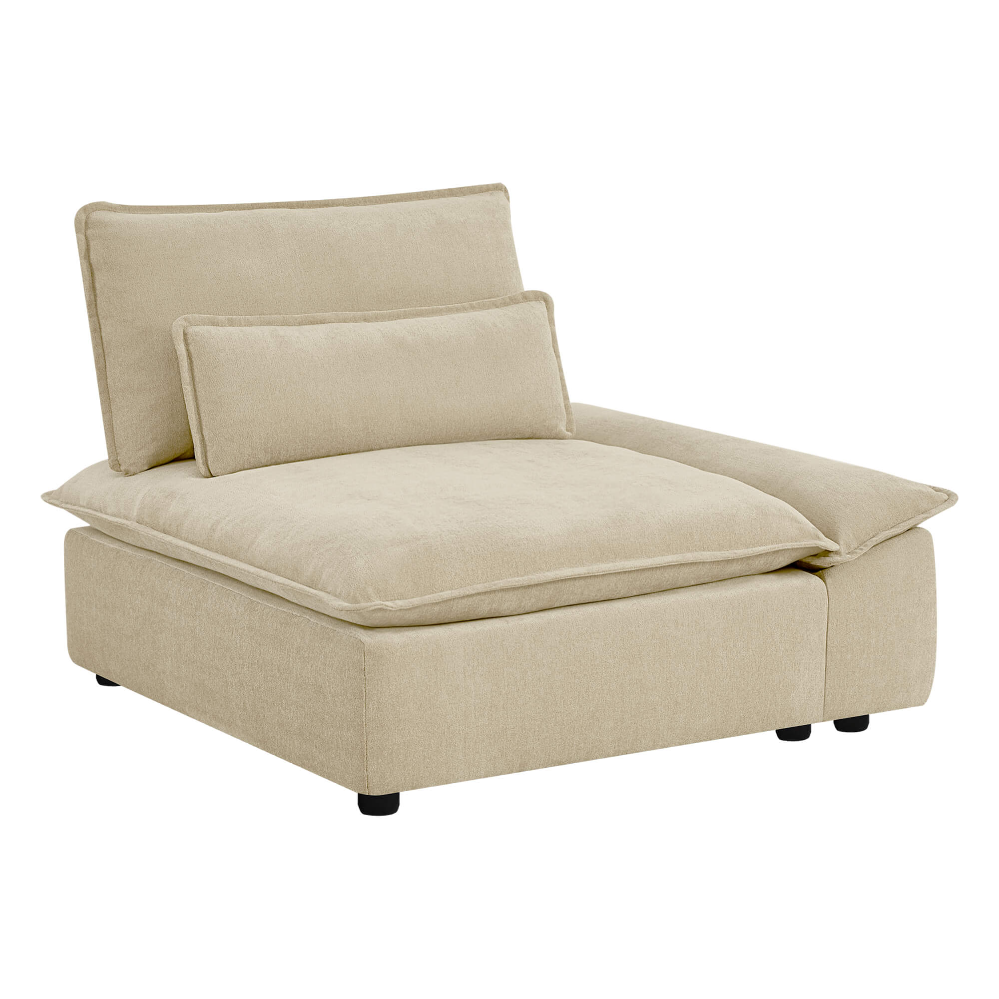 Ace Minimalist Chenille Adjustable Backrest 3-Seater Modular Sofa with Storage Armrest - Image 24