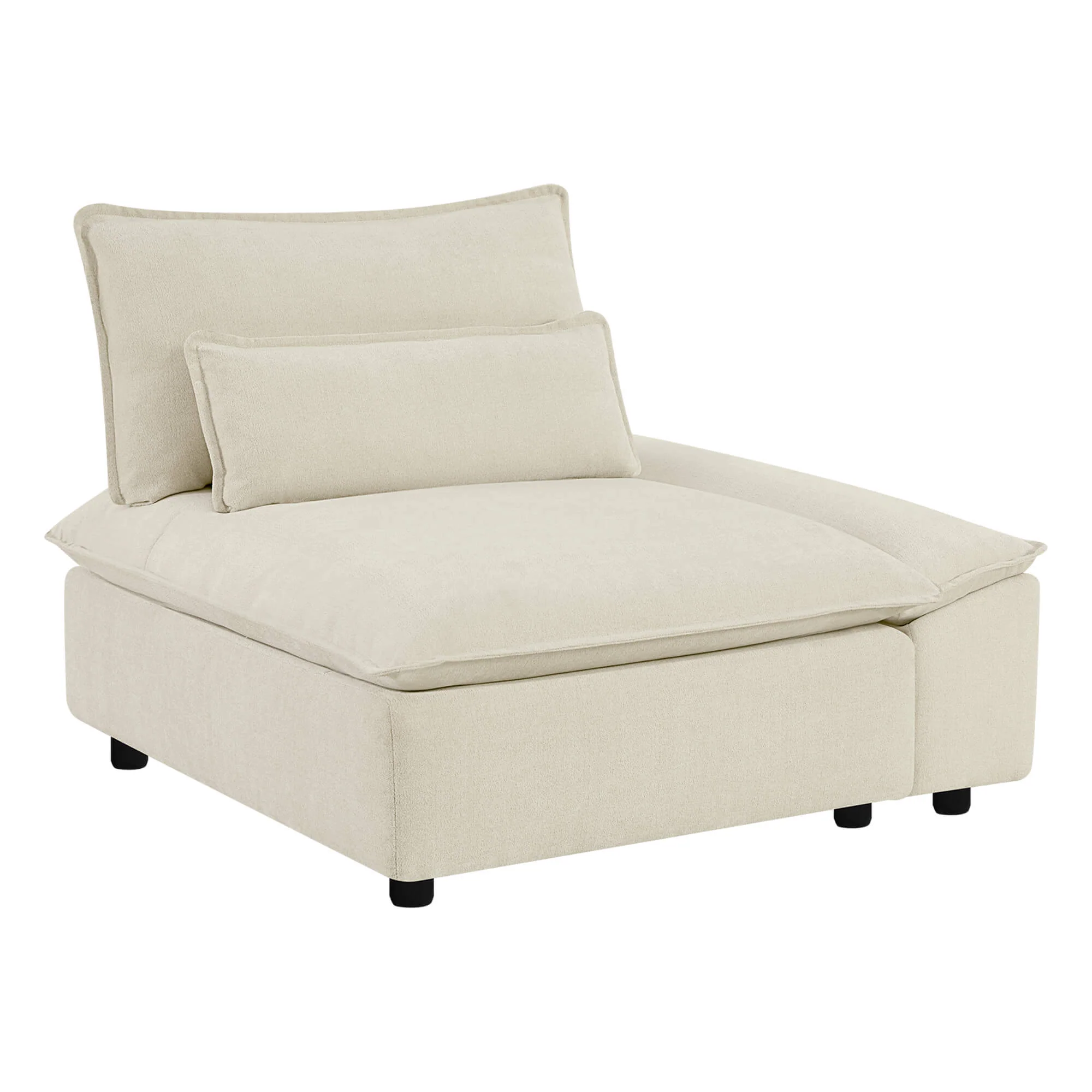 Ace Minimalist Chenille Adjustable Backrest 3-Seater Modular Sofa with Storage Armrest - Image 42