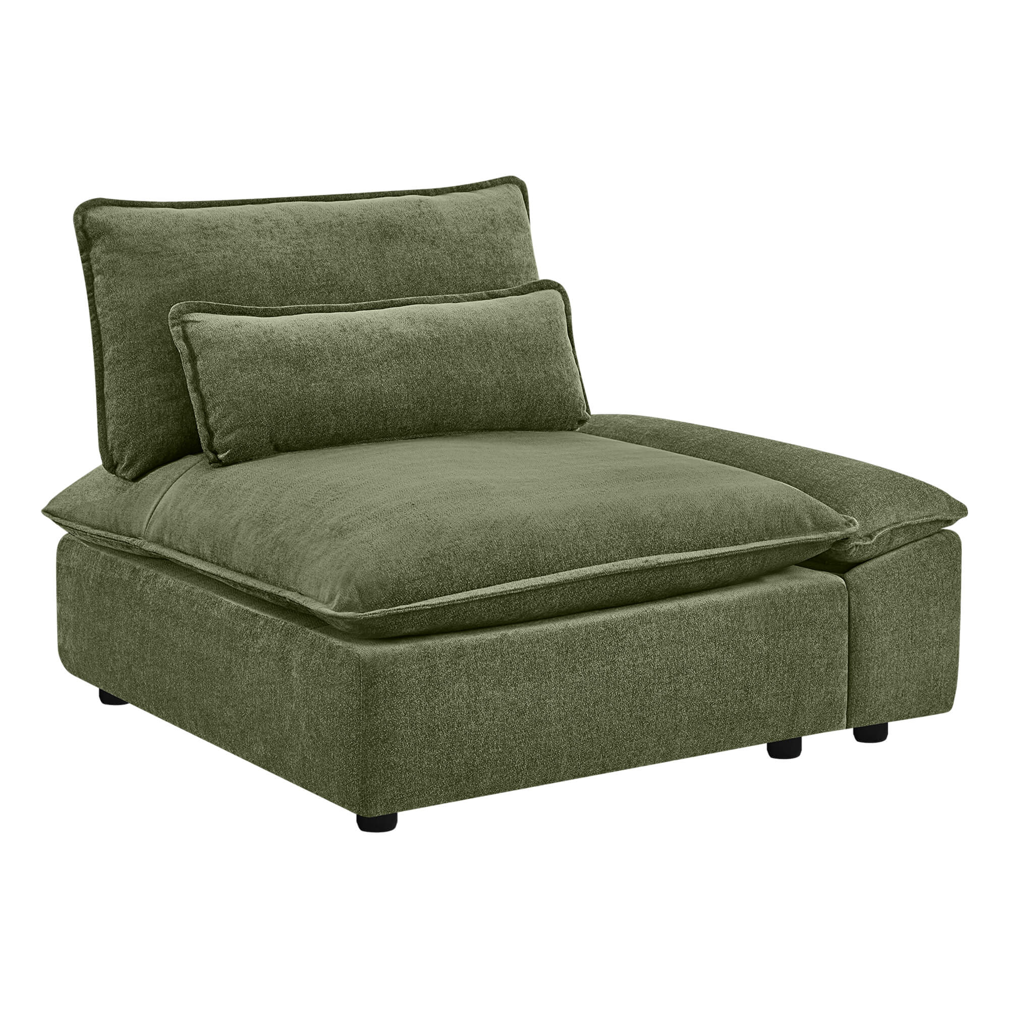 Ace Minimalist Chenille Adjustable Backrest 4-Seater Modular Sofa with Storage Armrest - Image 18