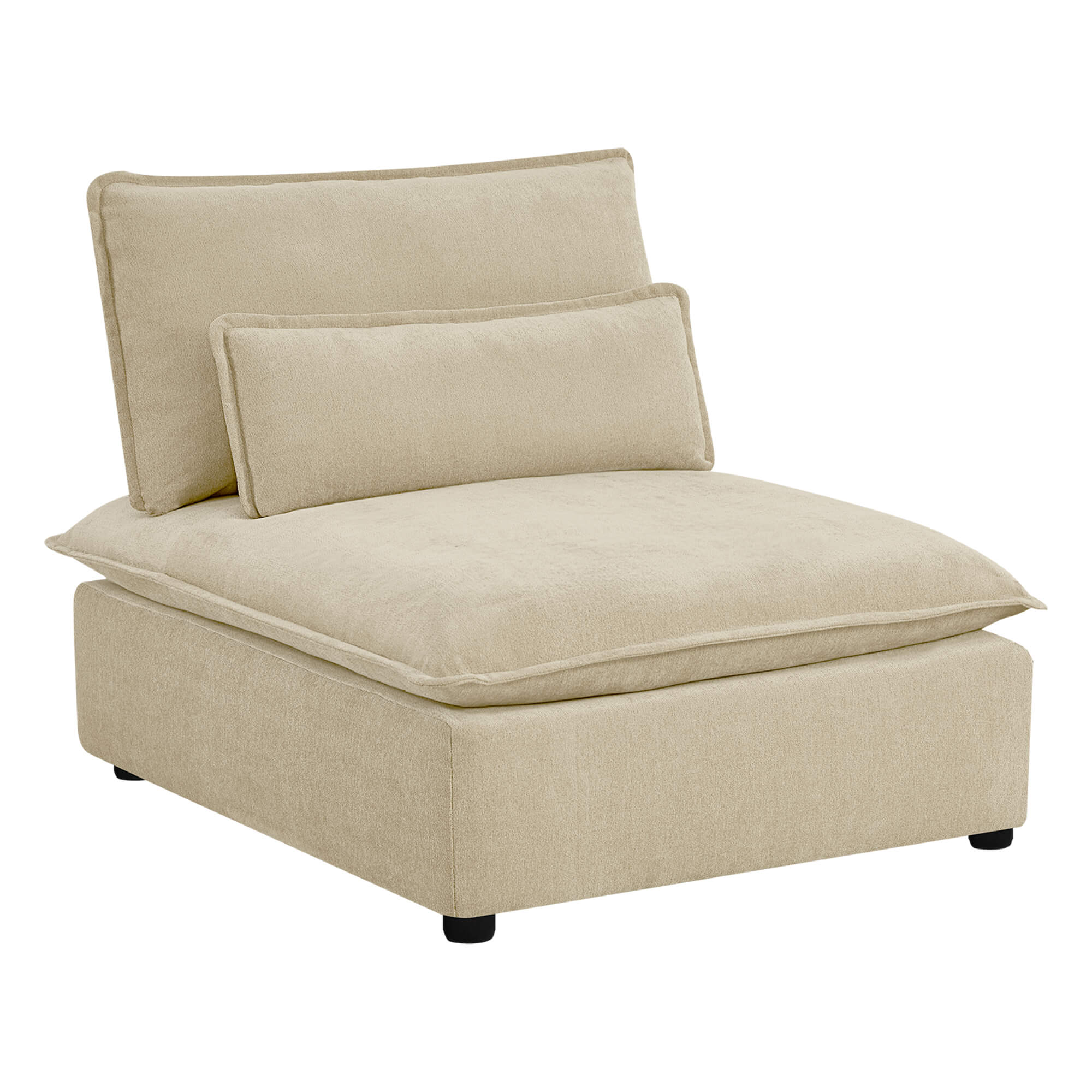Ace Minimalist Chenille Adjustable Backrest 4-Seater Modular Sofa with Storage Armrest - Image 28