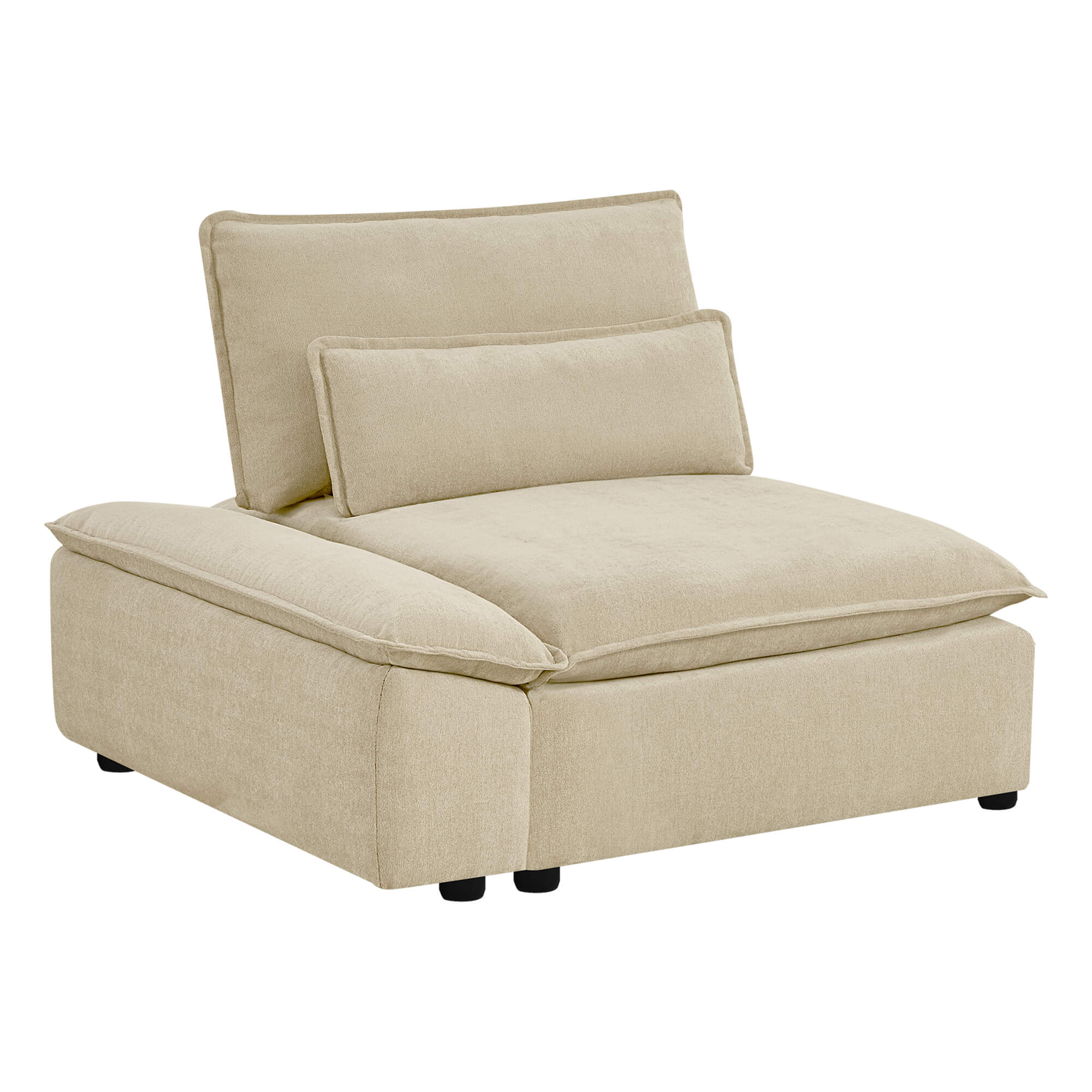 Ace Minimalist Chenille Adjustable Backrest 6-Seater Modular Sofa with Storage Armrest - Image 17