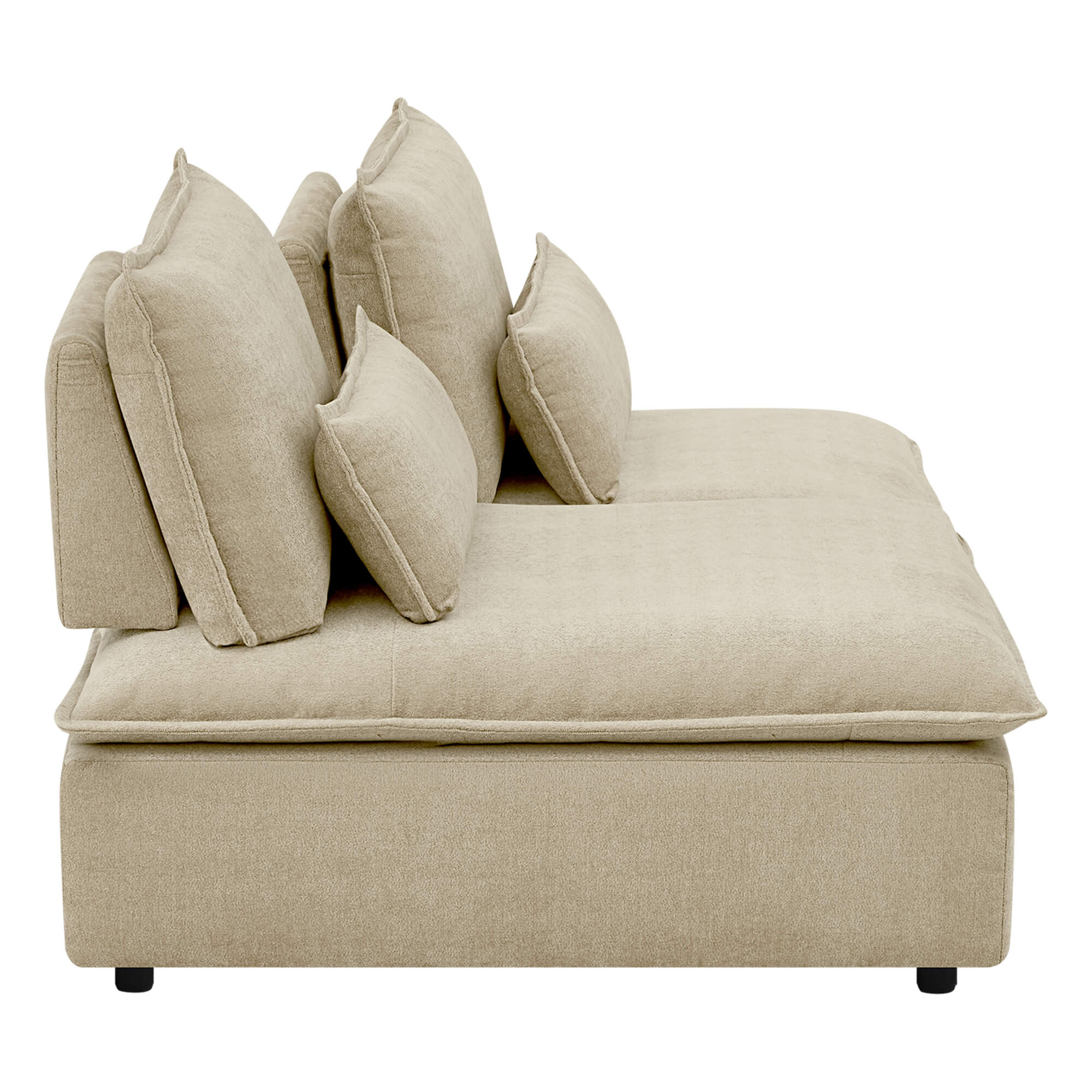 Ace Minimalist Chenille Adjustable Backrest 6-Seater Modular Sofa with Storage Armrest - Image 20