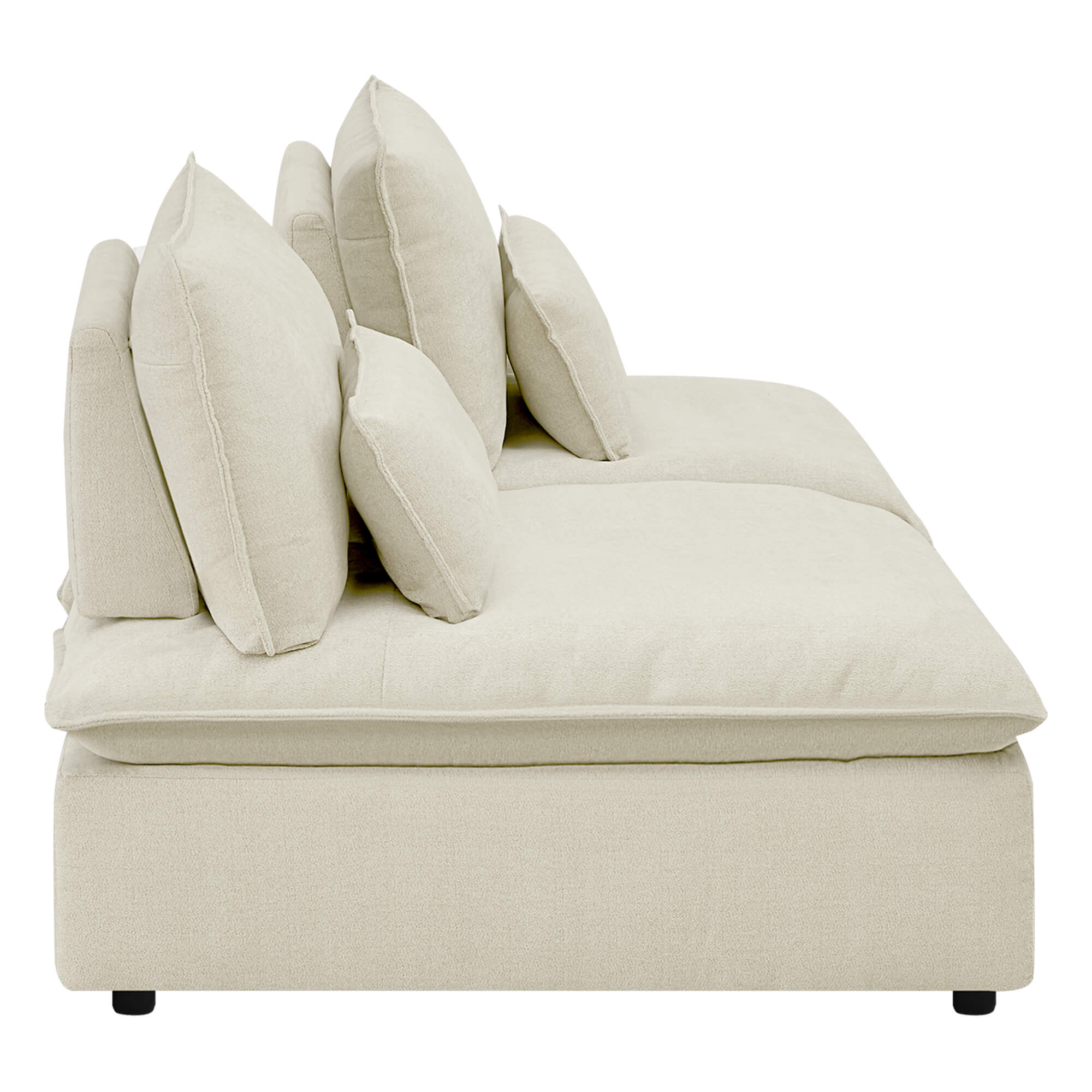 Ace Minimalist Chenille Adjustable Backrest 6-Seater Modular Sofa with Storage Armrest - Image 23