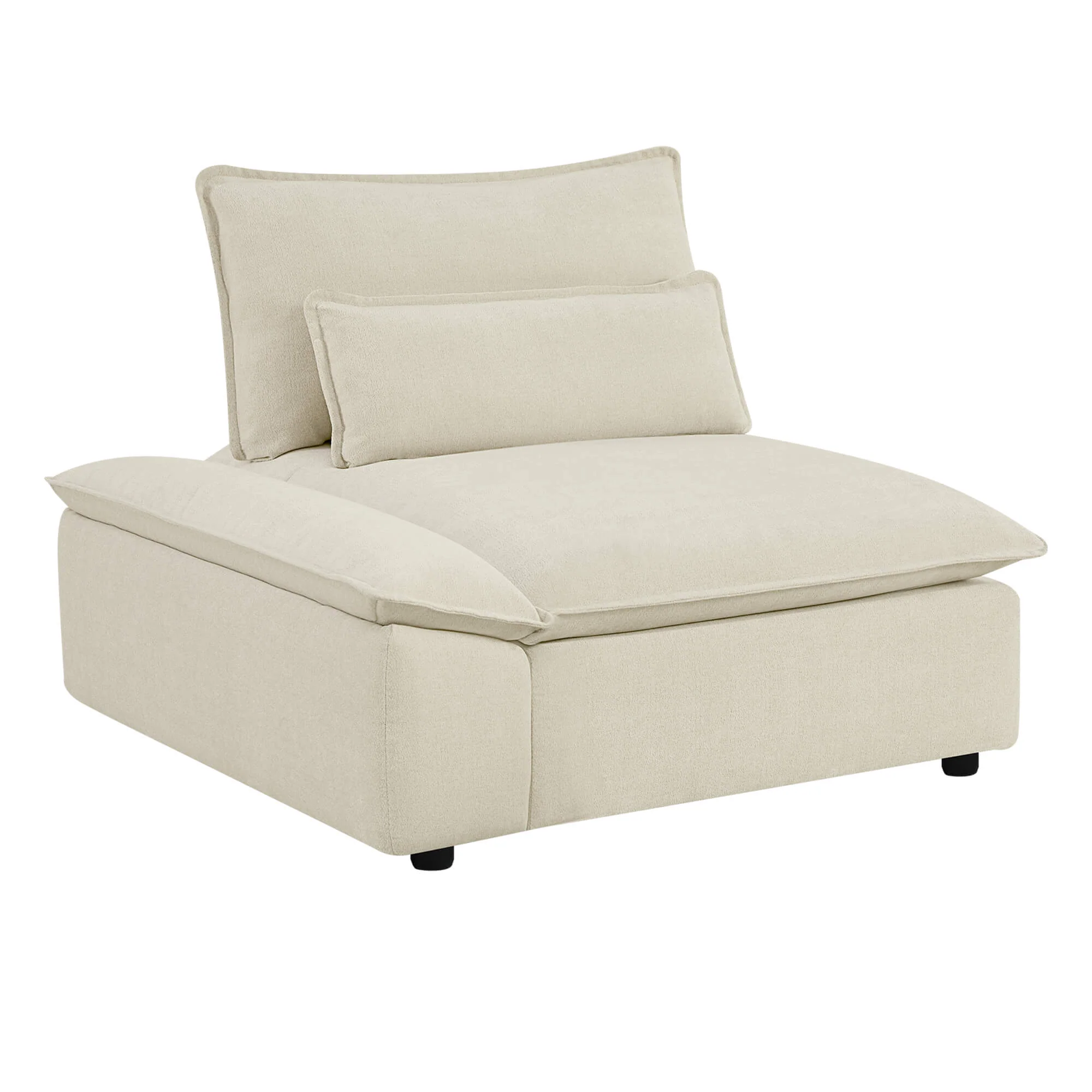 Ace Minimalist Chenille Adjustable Backrest 6-Seater Modular Sofa with Storage Armrest - Image 28